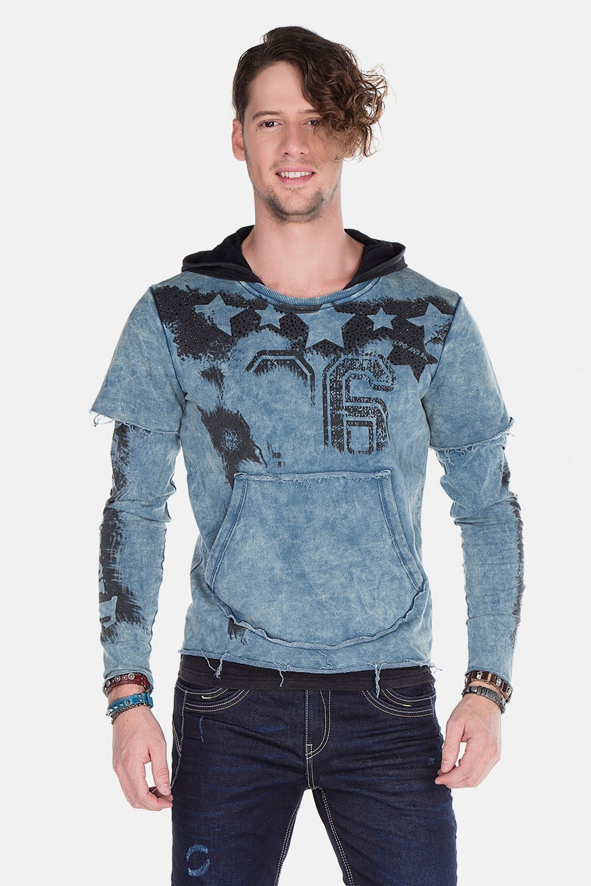 Cipo & Baxx Kapuzensweatshirt "Sweatshirts", (1 tlg.), im Lagenlook, CL-279 günstig online kaufen