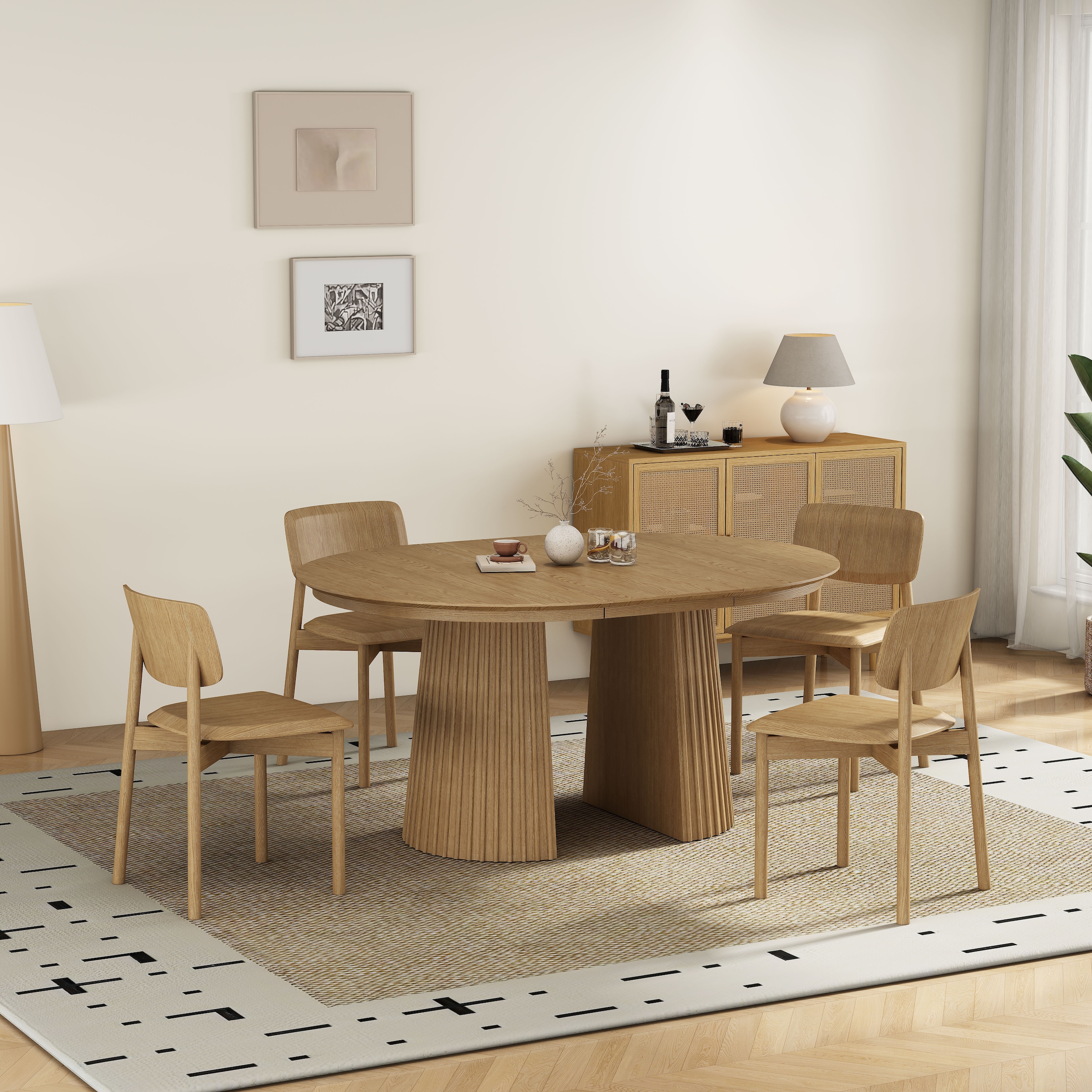OTTO home Esszimmerstuhl »Grelia« (Set) 2 Stk.natürliche warme Eichenoptik, in zwei Farben, Sitzhöhe 46 cm