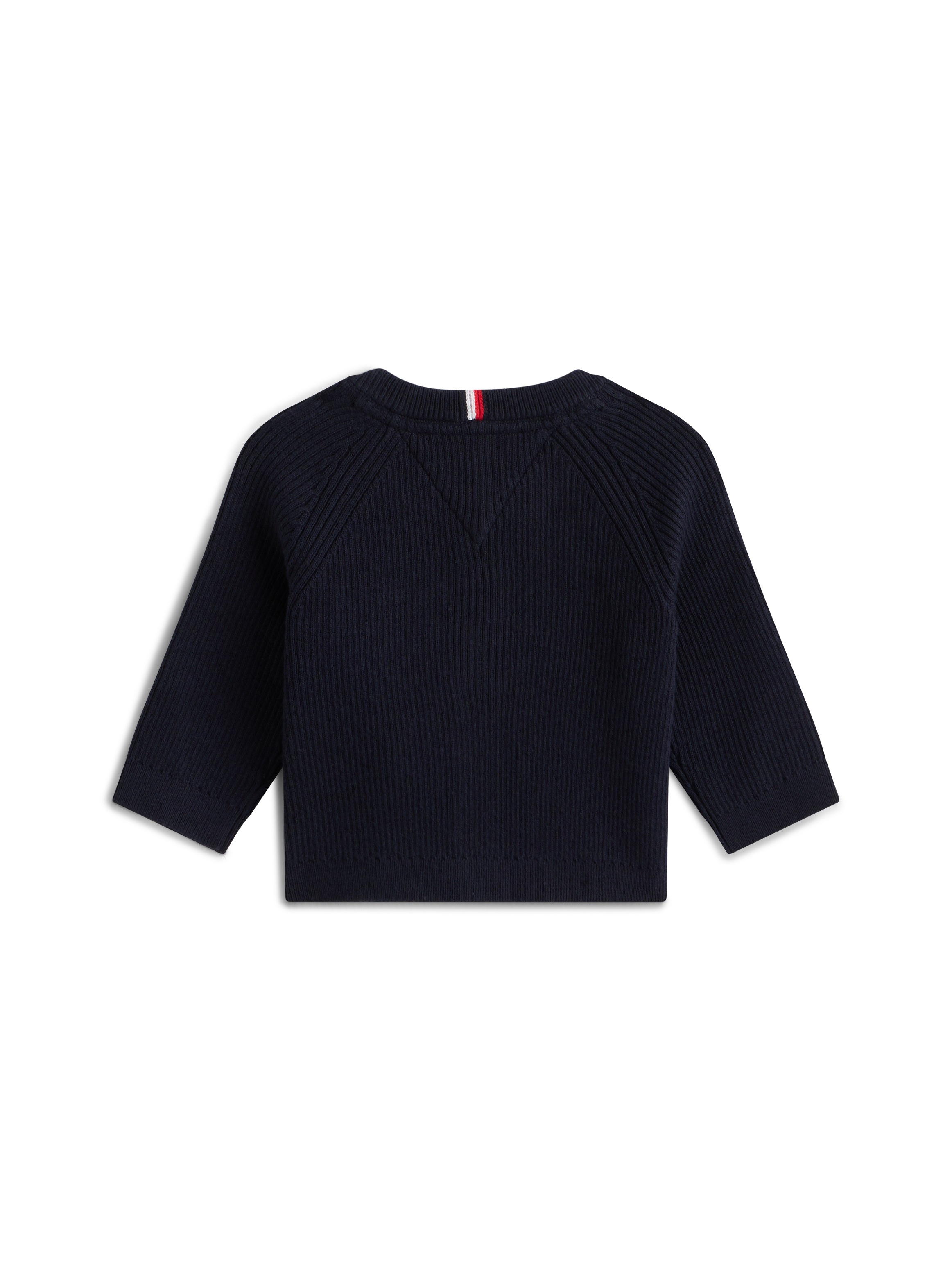 Tommy Hilfiger Strickjacke »ESSENTIAL REGULAR CARDIGAN LS« Baby bis 2 Jahre mit Logostickerei