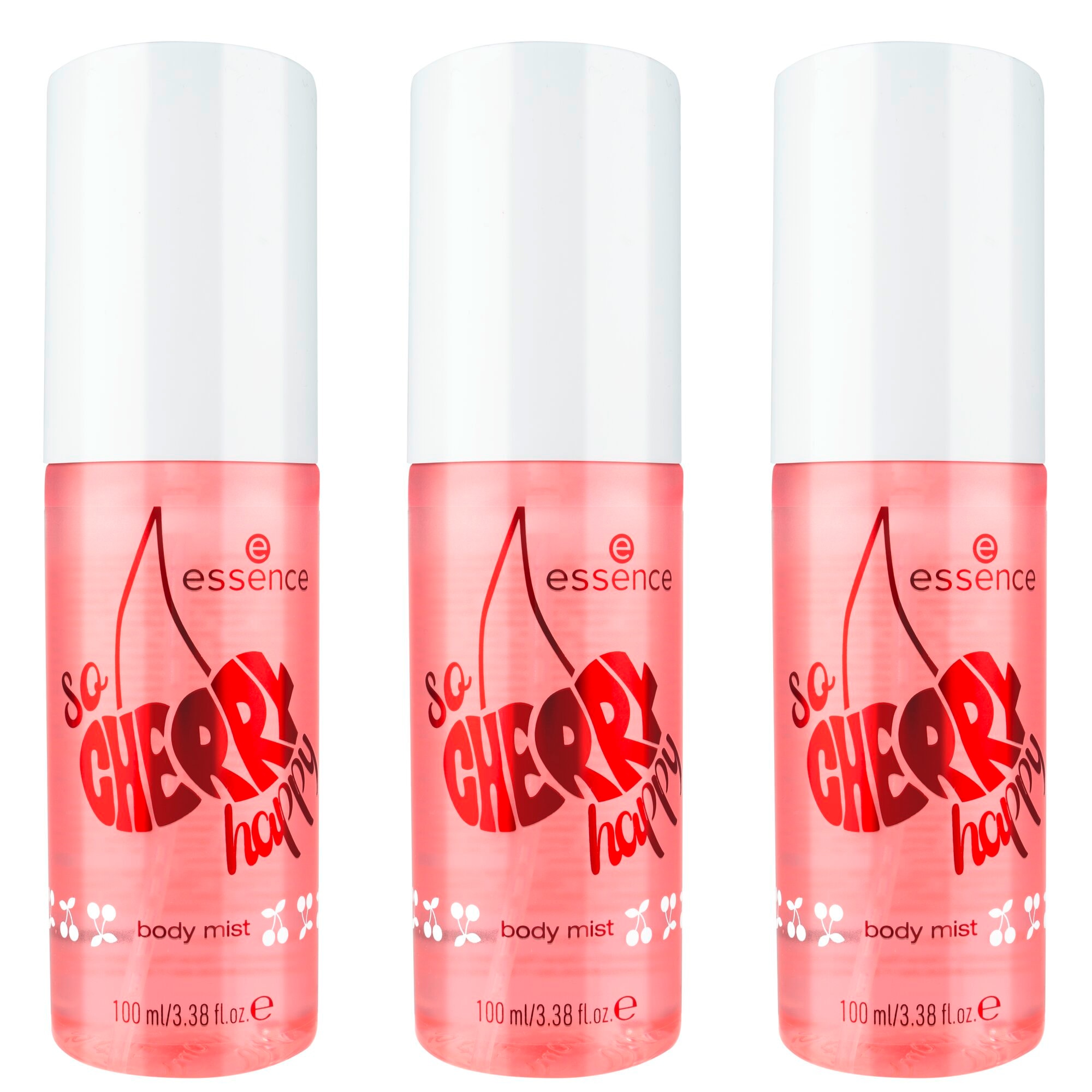 Essence Körperöl »SO CHERRY happy body mist«, (Packung, 3 tlg.)
