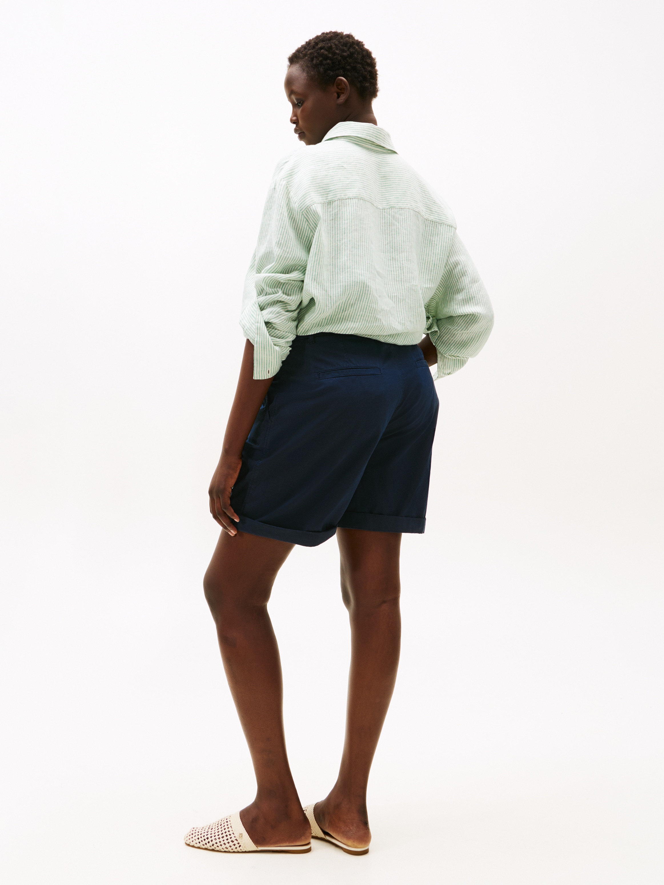 Tommy Hilfiger Curve Shorts »CRV CO BLEND GMD CHINO SHORT«, in Großen Größen, Chino Qualität, Logostickerei