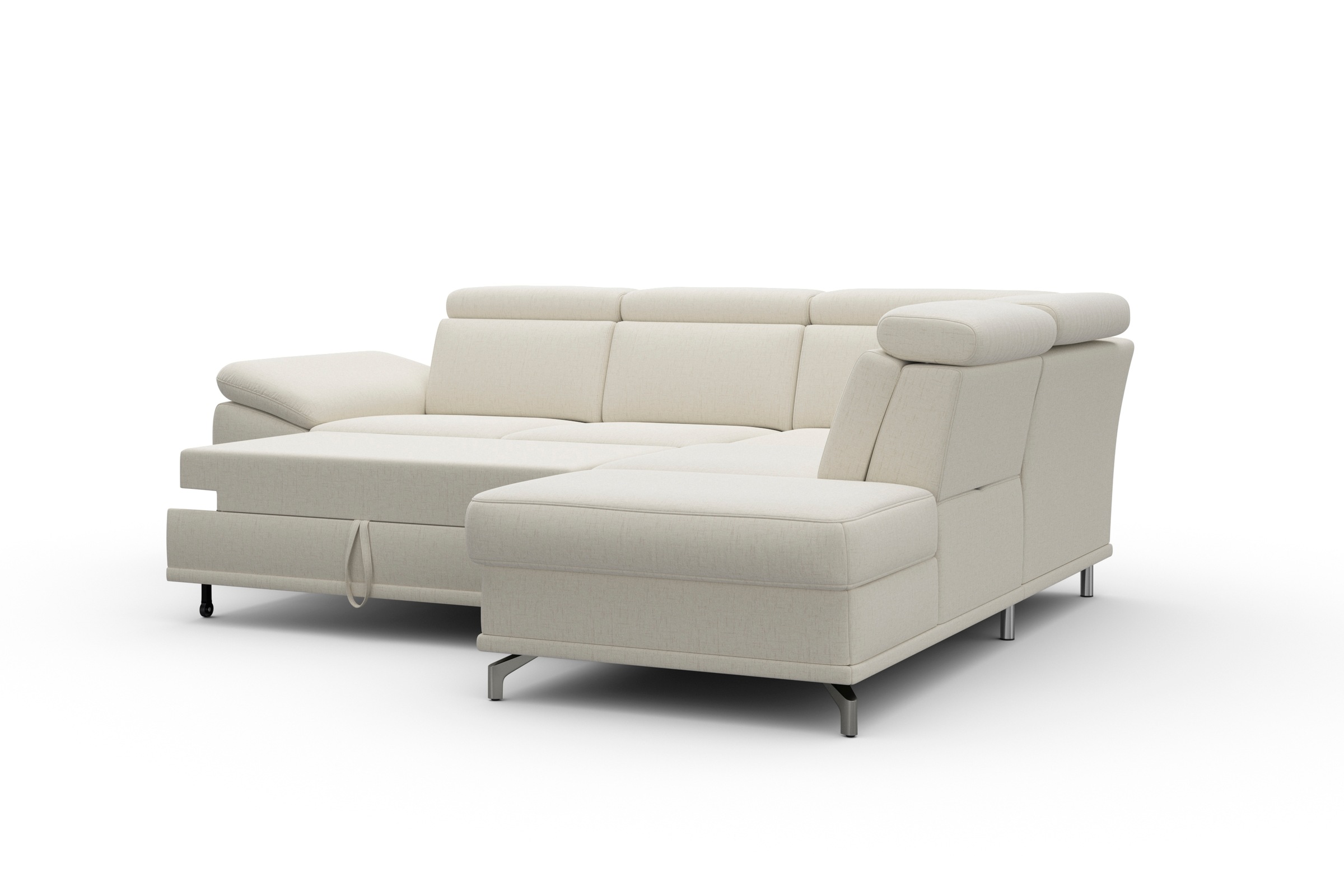 Thumbnail - sit&more Ecksofa "Cabrio L-Form, mit Sitztiefenverstellung, Arm- und Kopfteilverstellung", 3 Nierenkissen, Federkern, op...