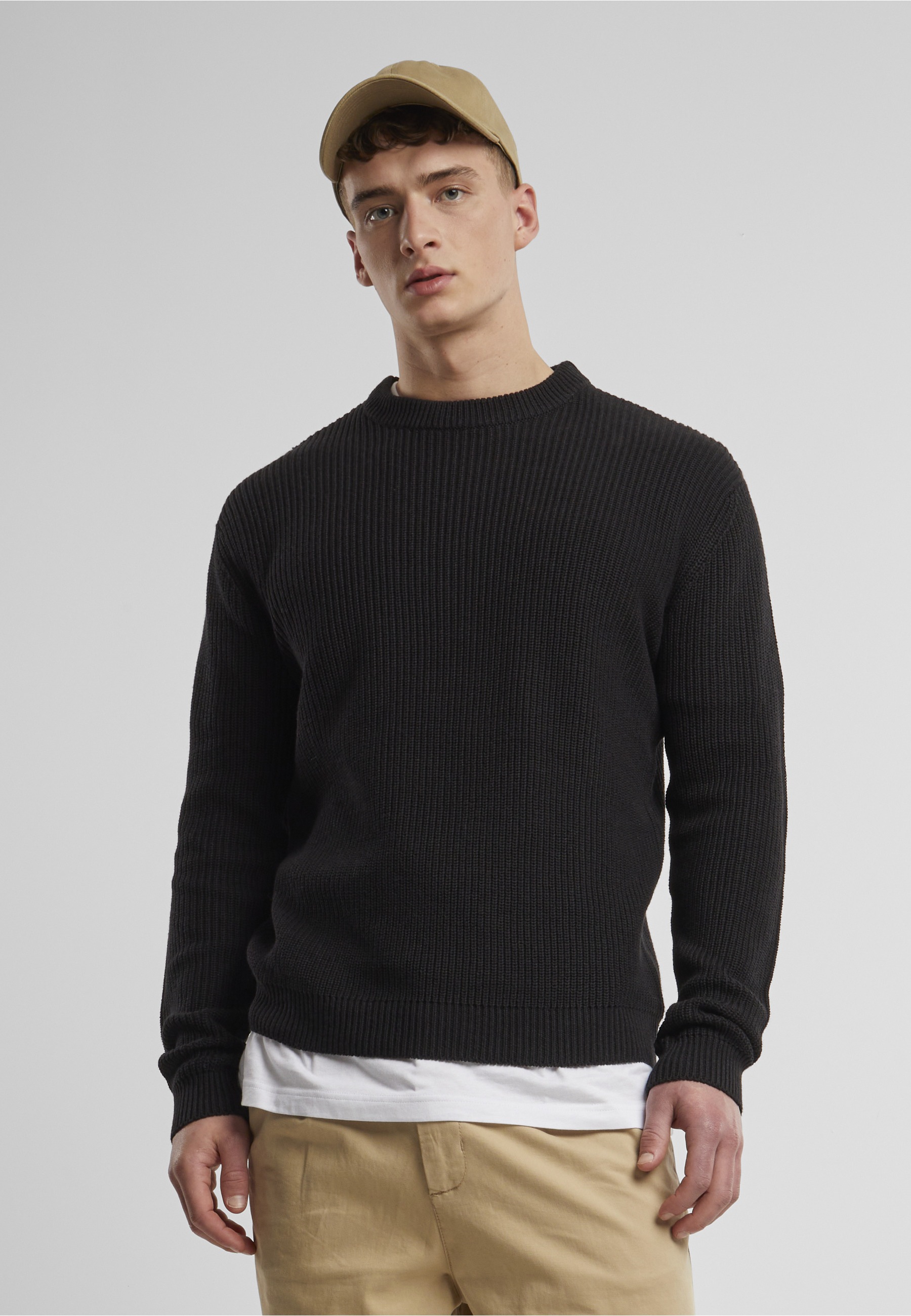URBAN CLASSICS Rundhalspullover "Urban Classics Rib Basic Sweater" 1 Stk. günstig online kaufen