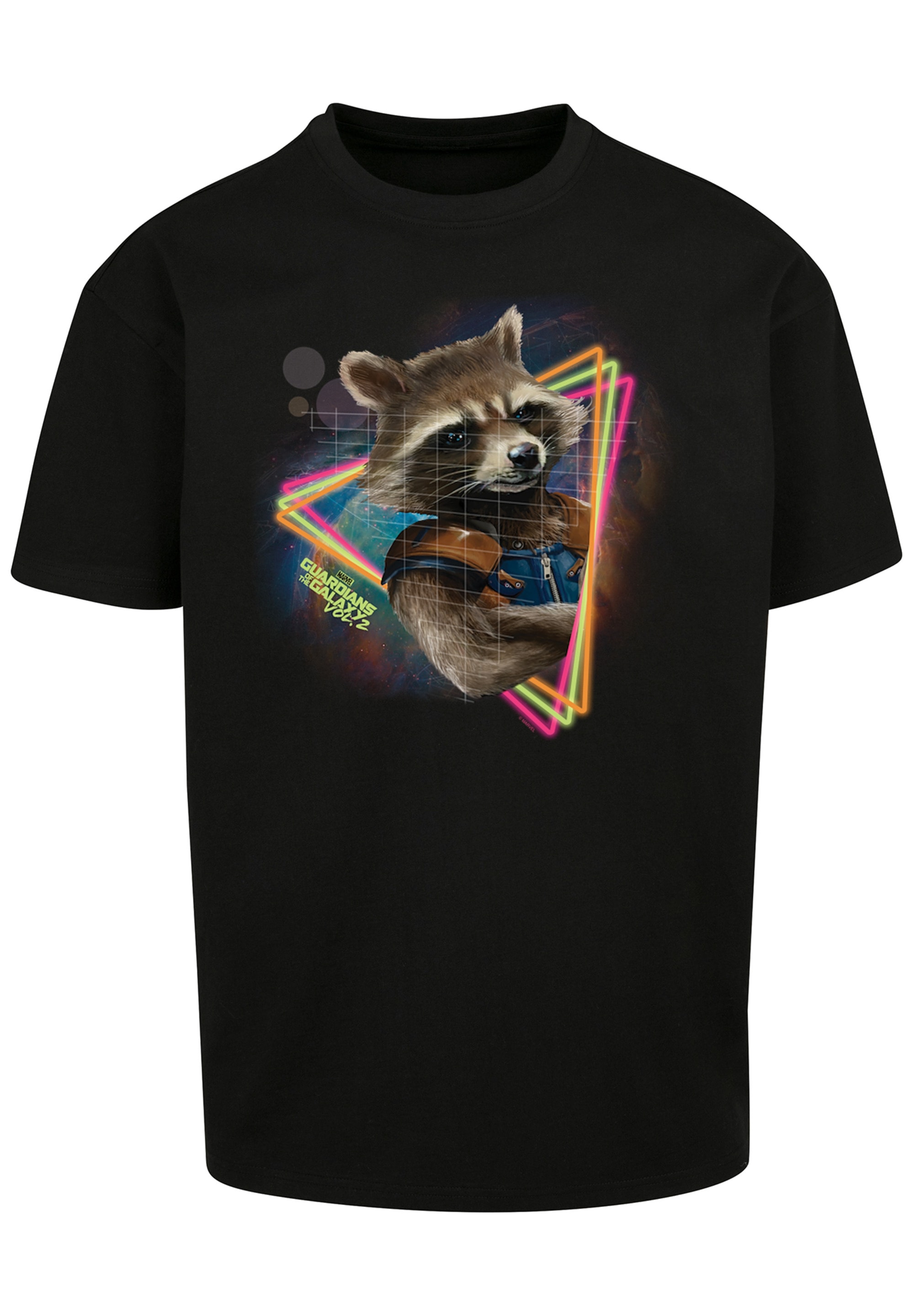 F4NT4STIC T-Shirt »Marvel Guardians of the Galaxy Neon Rocket«, Print