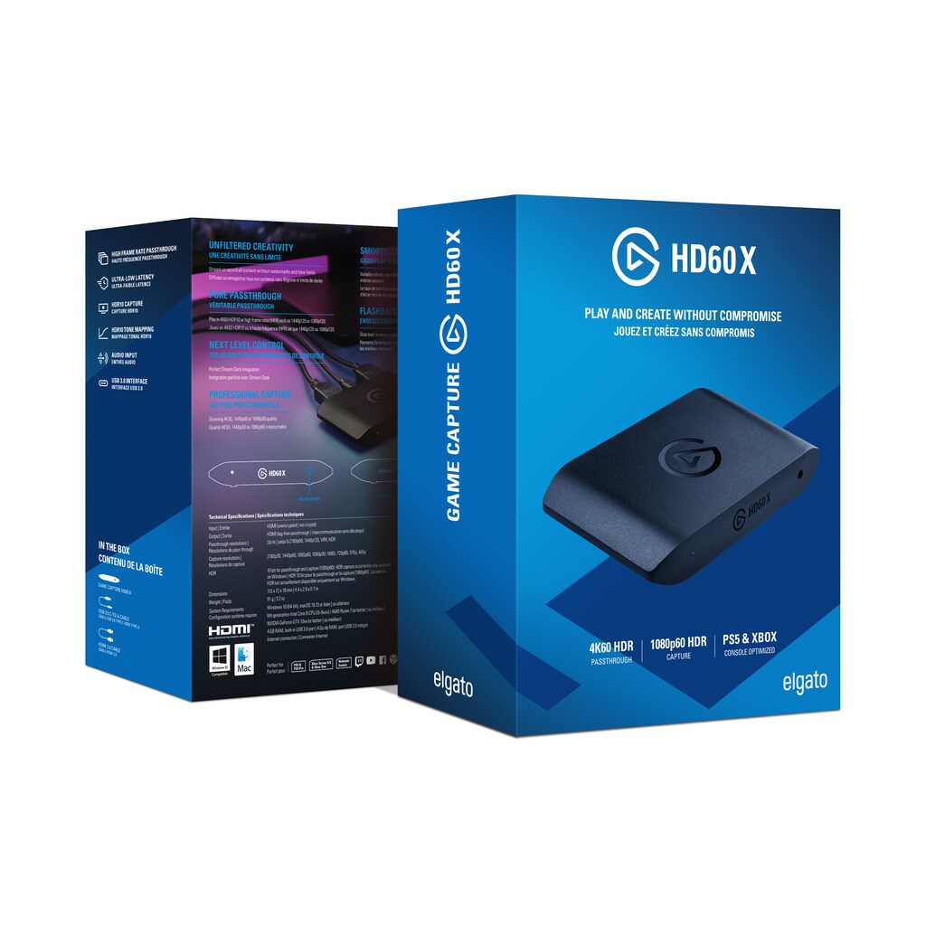 Elgato Streaming Box »Streaming Box HD60 X & Chat Link Kabel Bundle«