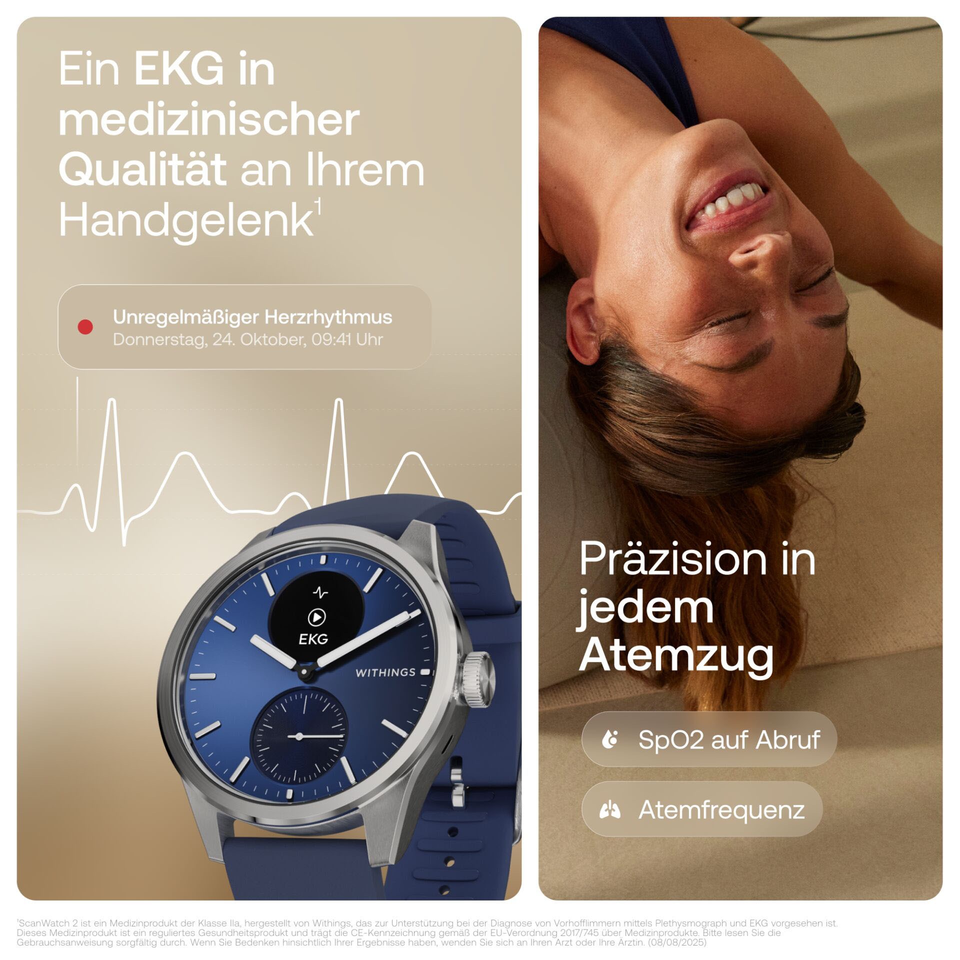Withings Smartwatch »ScanWatch 2 42mm«(160)