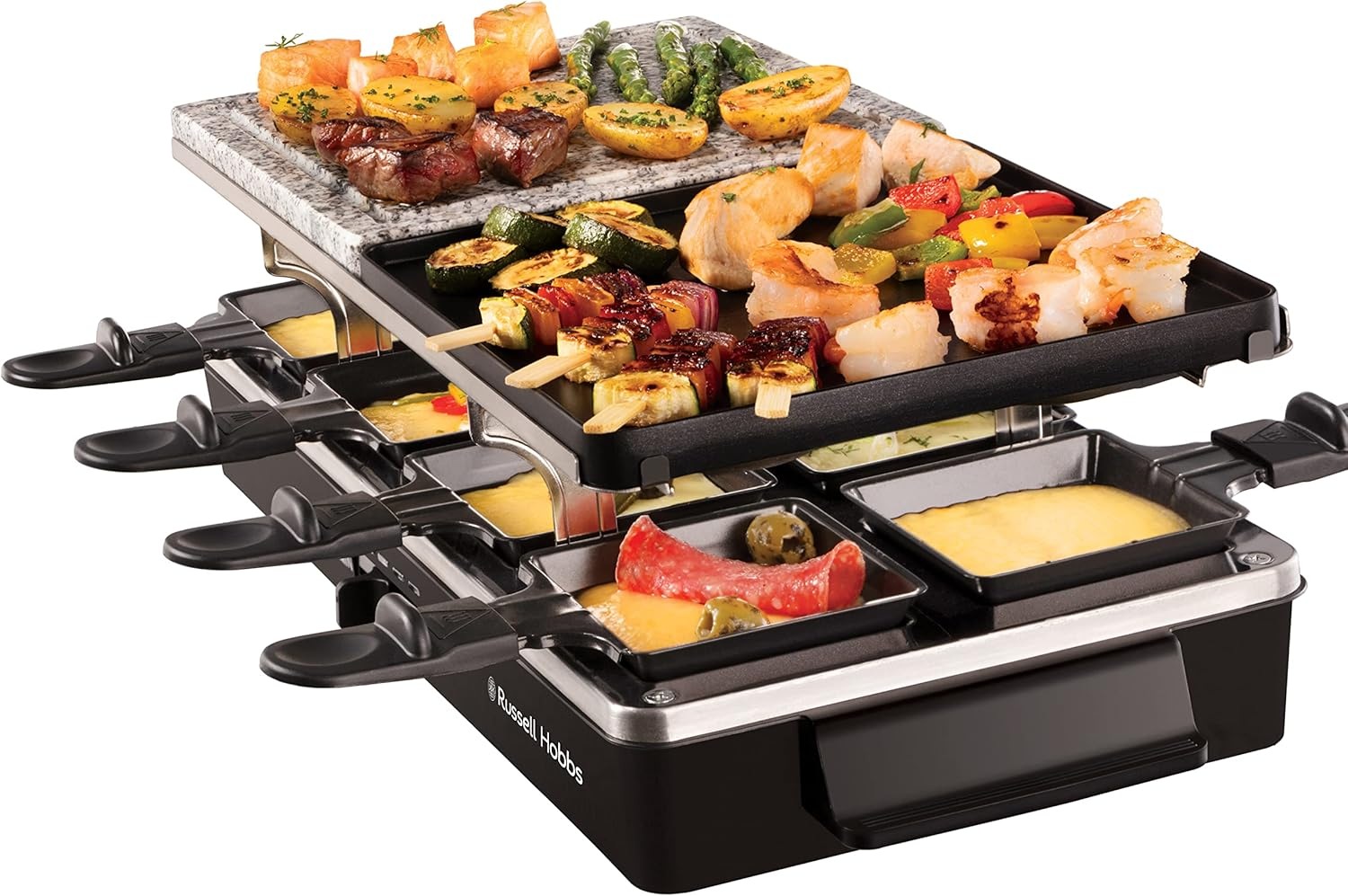 RUSSELL HOBBS Raclette "26280-56" 8 Stk. Raclettepfännchen 1.400 W Grill fü günstig online kaufen