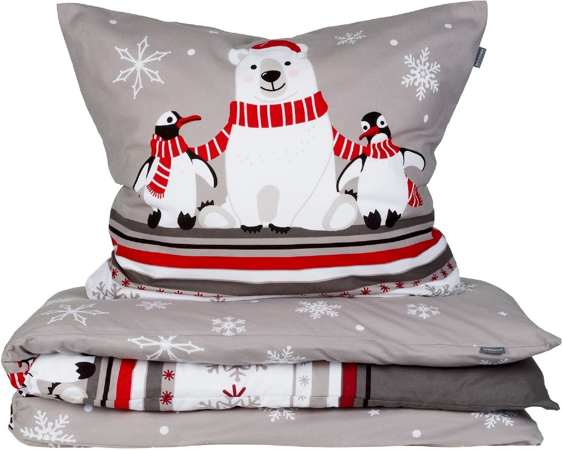 Schiesser Bettwäsche »Dida aus weicher Baumwolle mit coolem Winterprint« 2 Stk. OEKO-TEX® MADE IN GREEN-zertifiziert