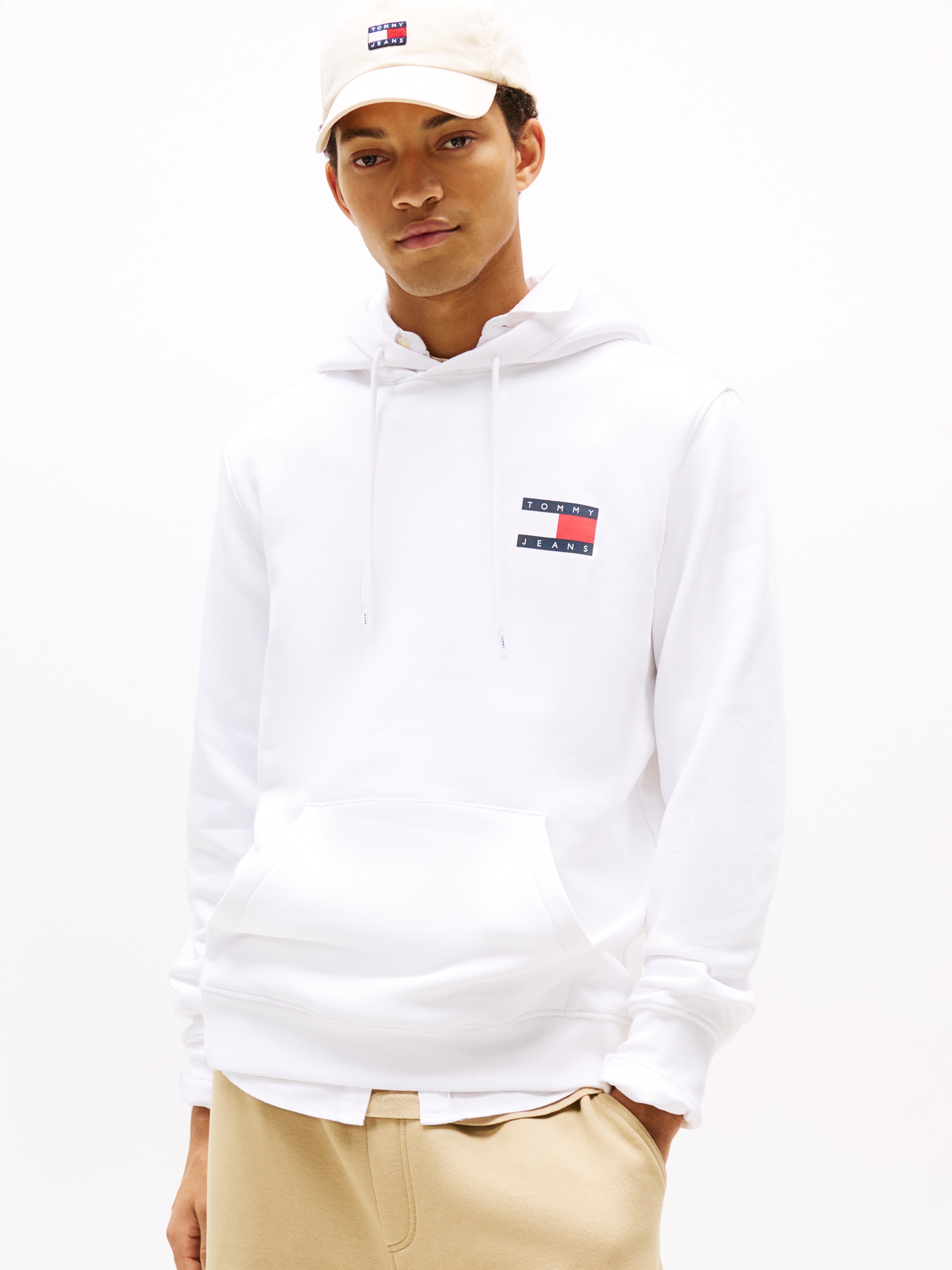 Tommy Jeans "TJM REG ESSENTIAL FLAG HOOD EXT", mit bedruckten Markenlogo au günstig online kaufen