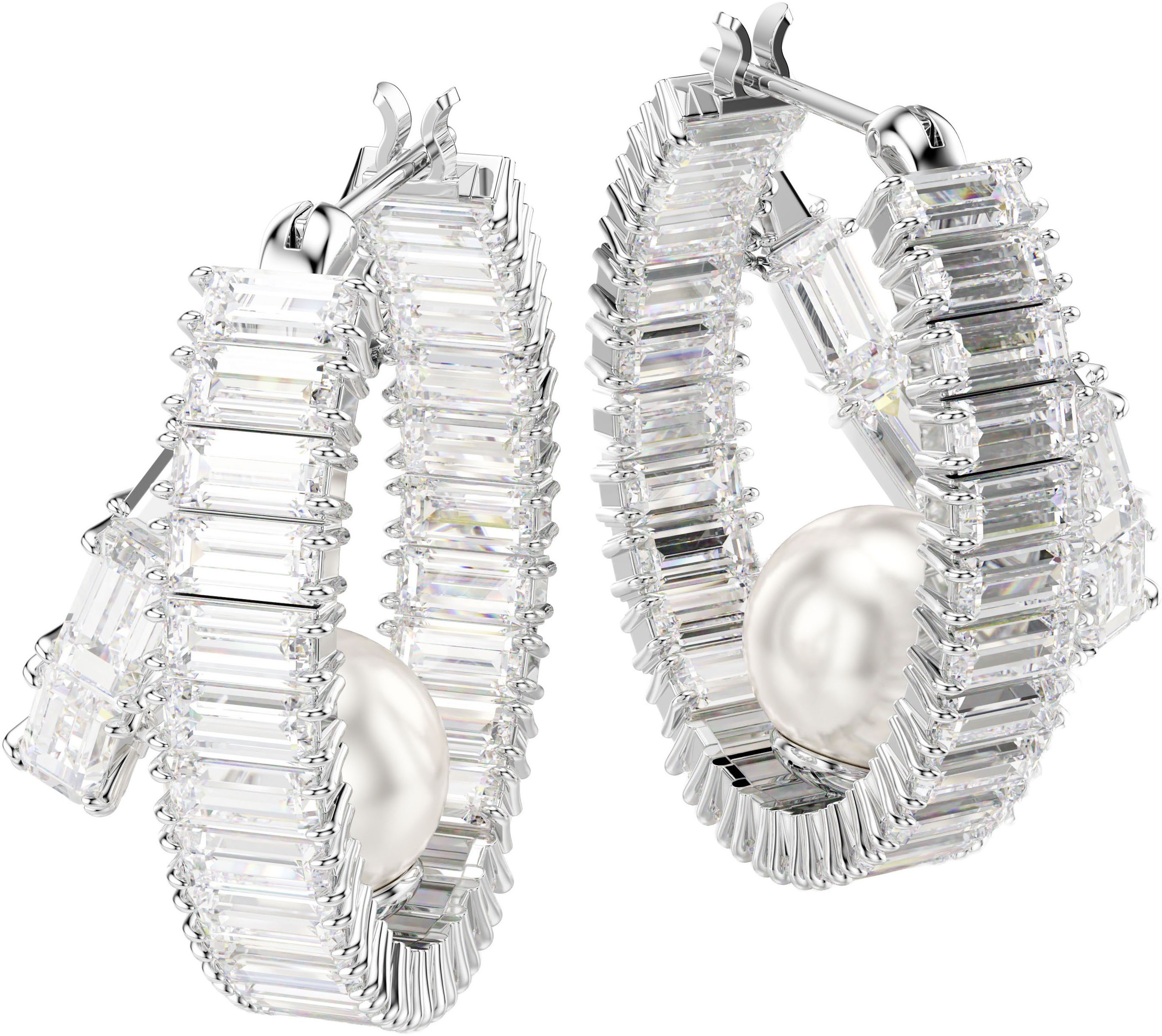 Swarovski Paar Creolen »Schmuck Geschenk Ariana Grande Ohrringe, 5720868«, mit Swarovski® Kristall - mit Swarovski® Perle