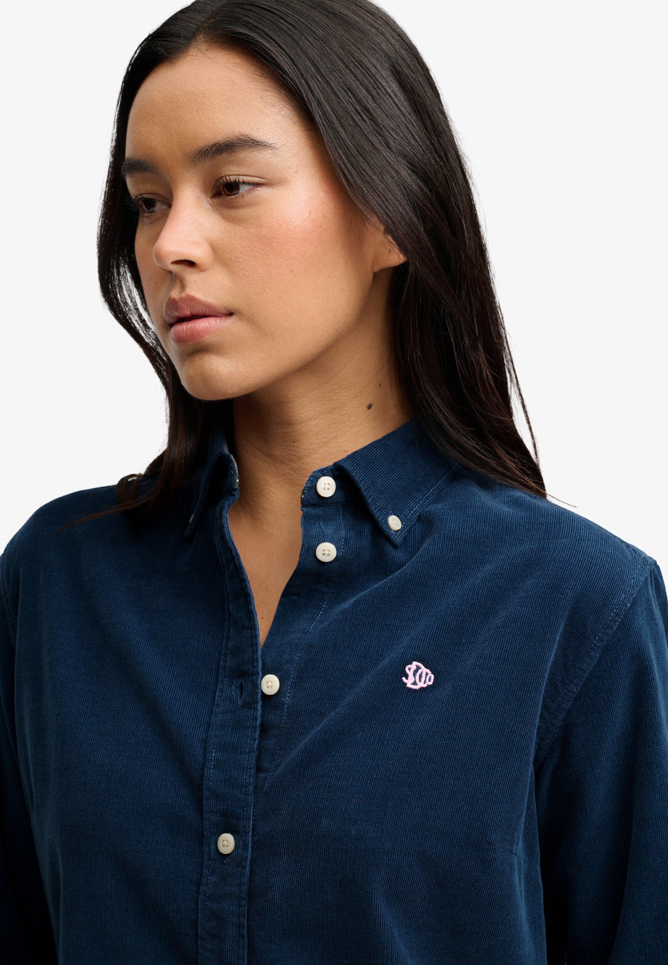 Superdry Hemdbluse »NEEDLE CORD BD L/S SHIRT« Baumwolle, slim fit, aus feinem Cord