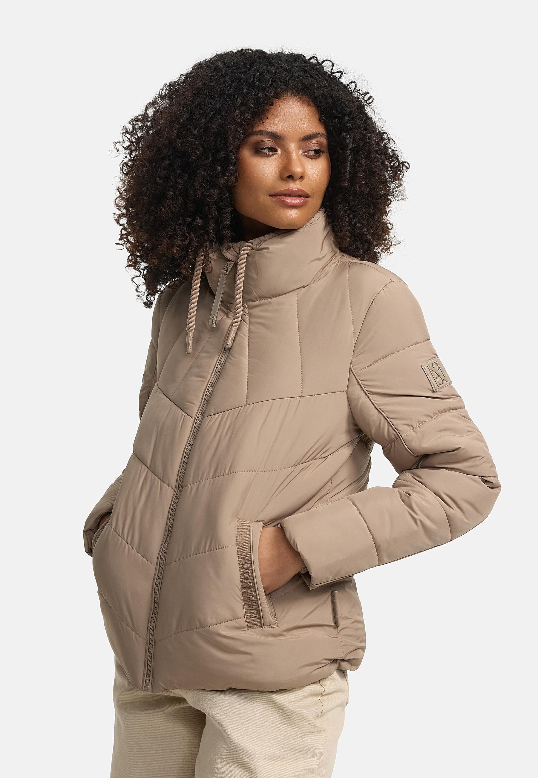 Navahoo Steppjacke »Liebesfee 14« ohne Kapuze gesteppte Damenjacke mit wattiertem Stehkragen
