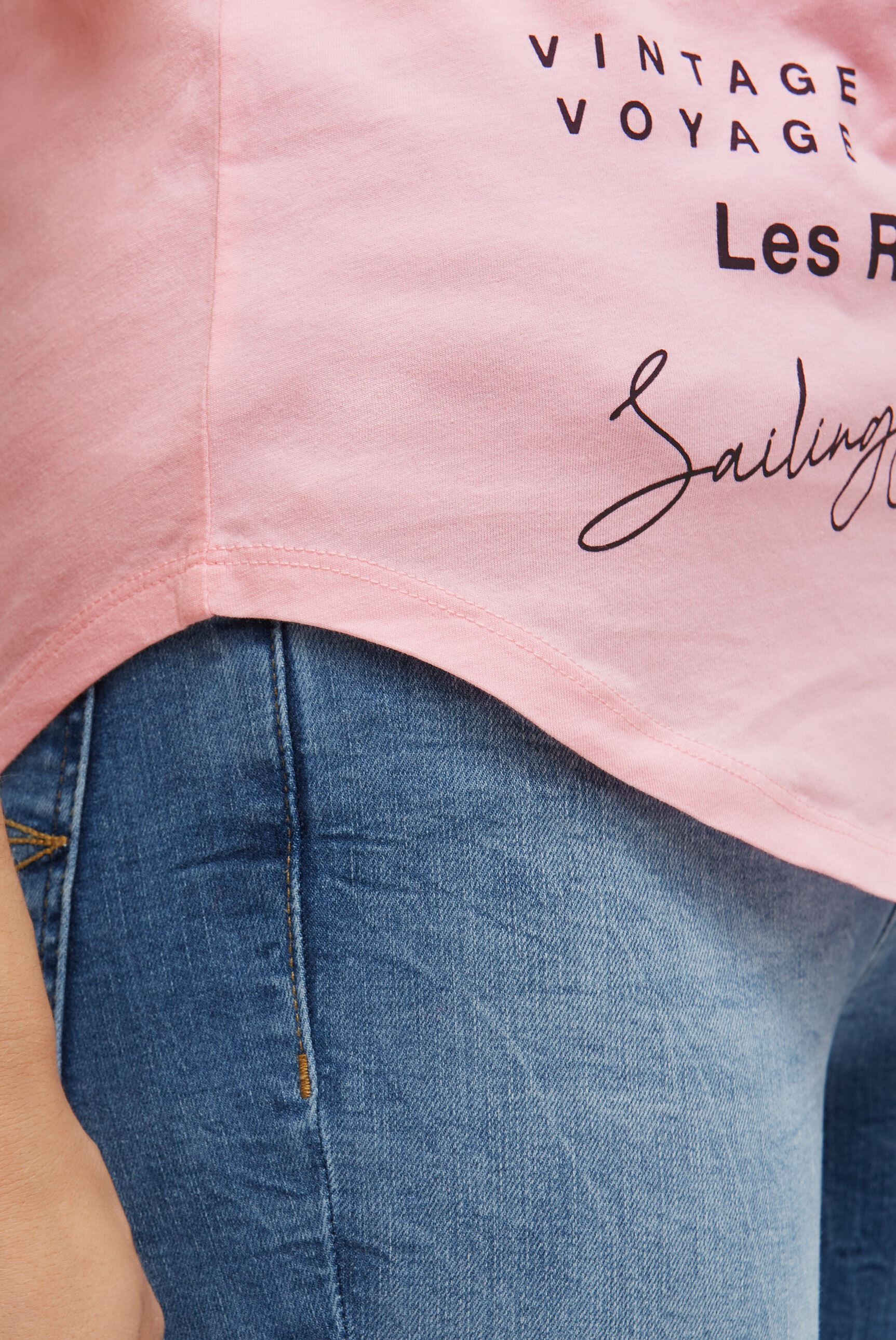 SOCCX Rundhalsshirt mit überschnittenen Schultern