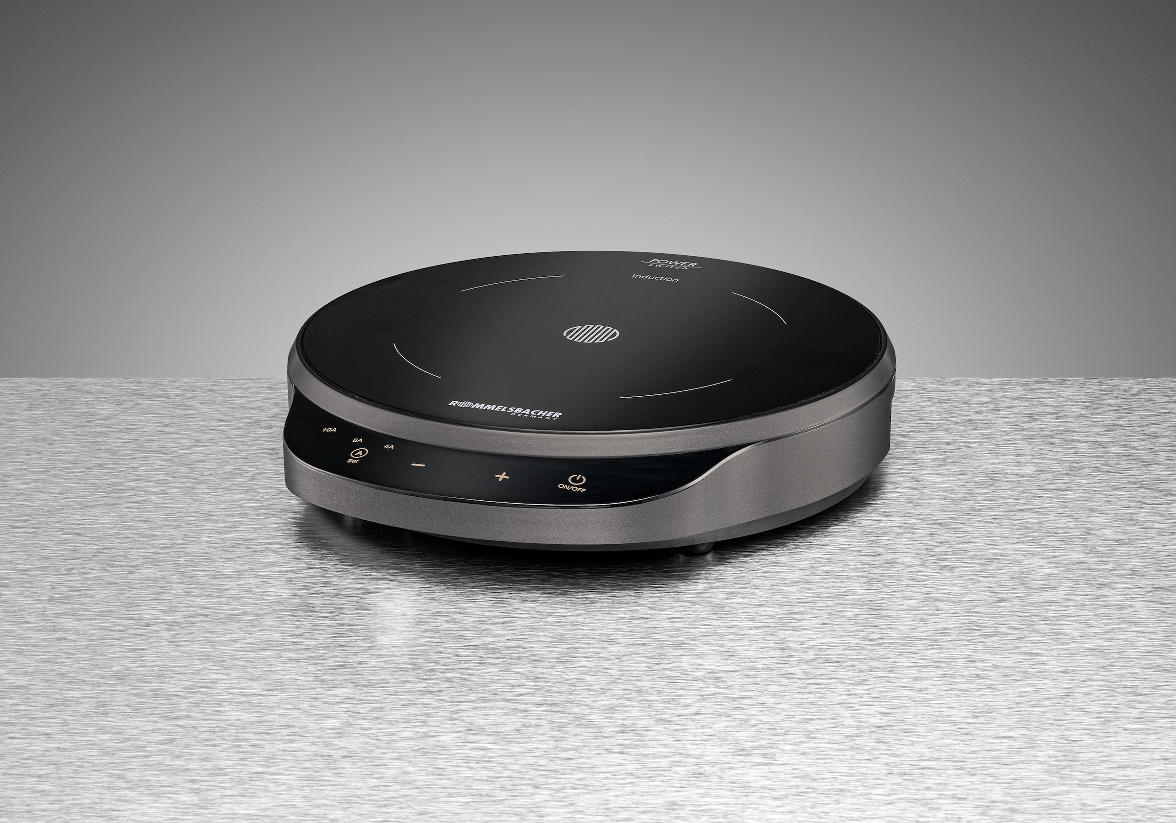 Rommelsbacher Einzel-Induktionskochplatte »CTA 1800/IN Induktion - für bedarfsgerechte Strom-/Leistungsbegrenzung« POWER Switch: bedarfsgerechte Strom-/Leistungsbegrenzung