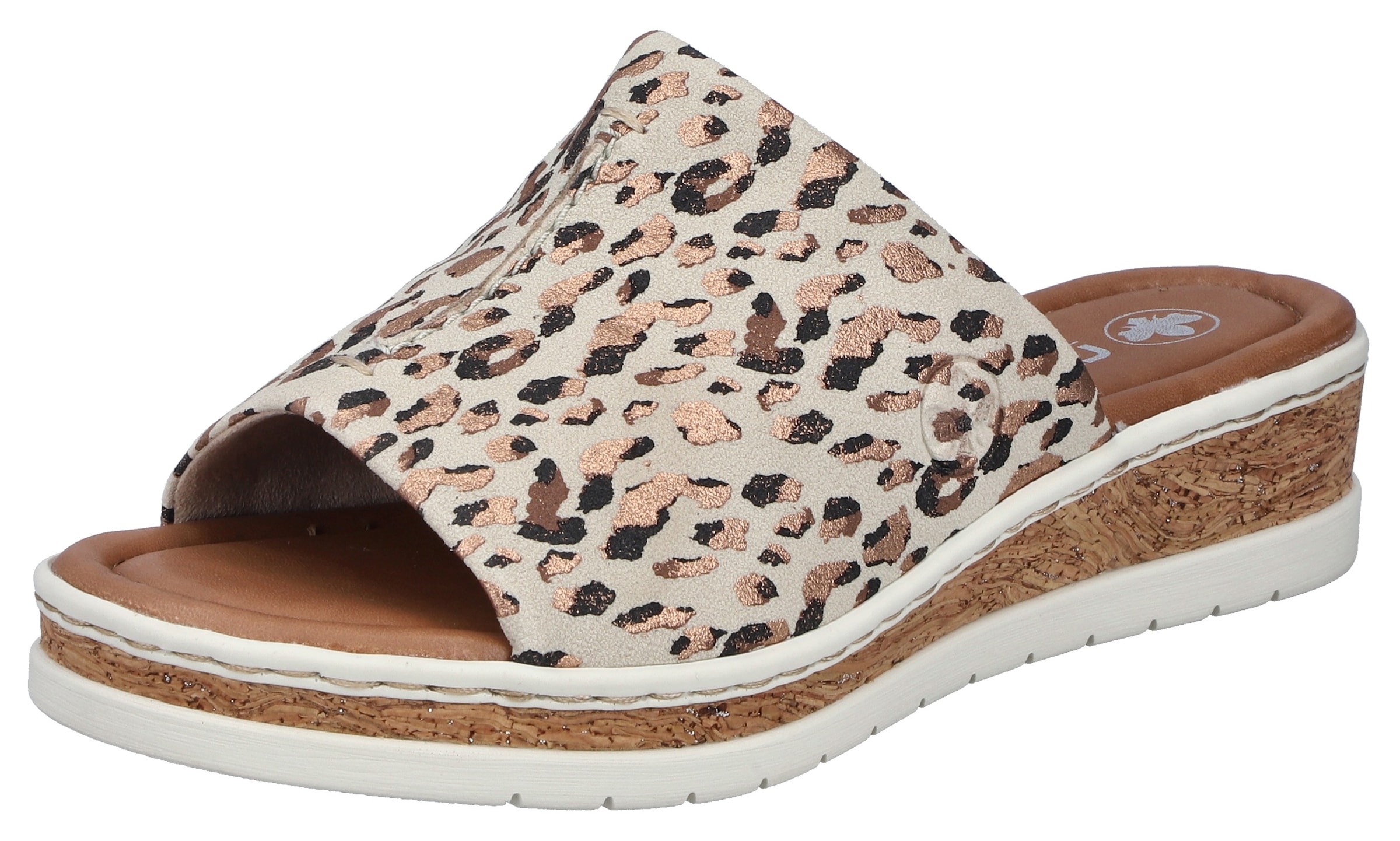 Rieker Pantolette  Sommerschuh, Hausschuh, Keilabsatz, zum Schlupfen