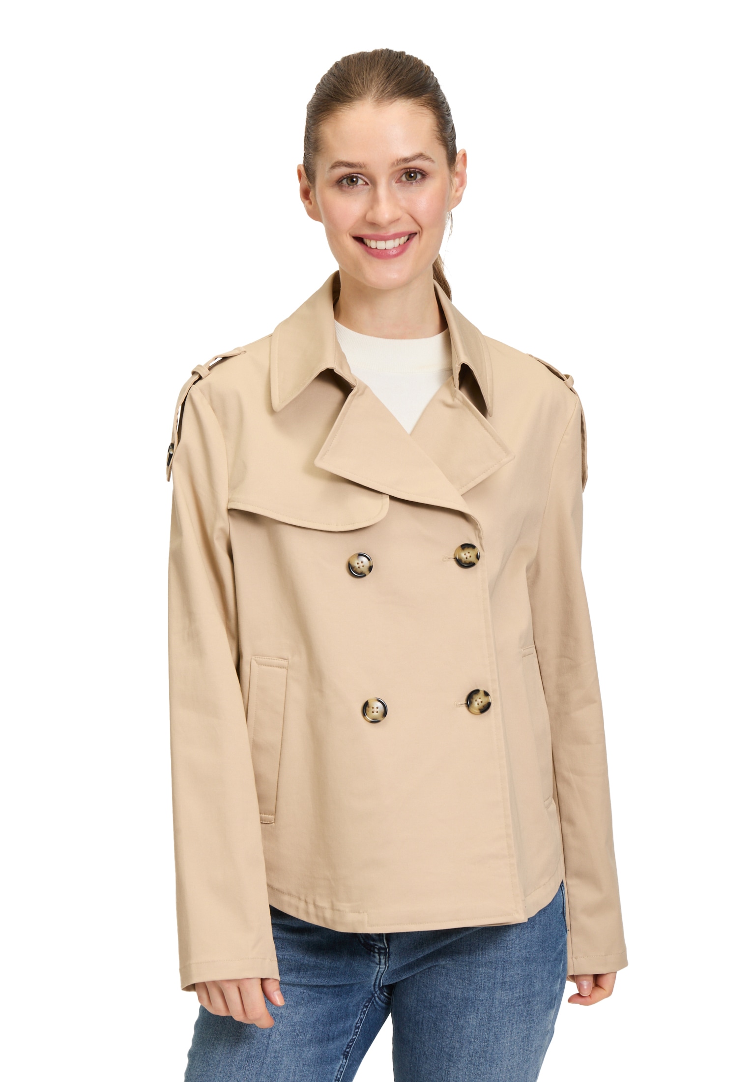 Amber & June Sommerjacke "Amber & June Damen Sommerjacke mit Kragen" günstig online kaufen