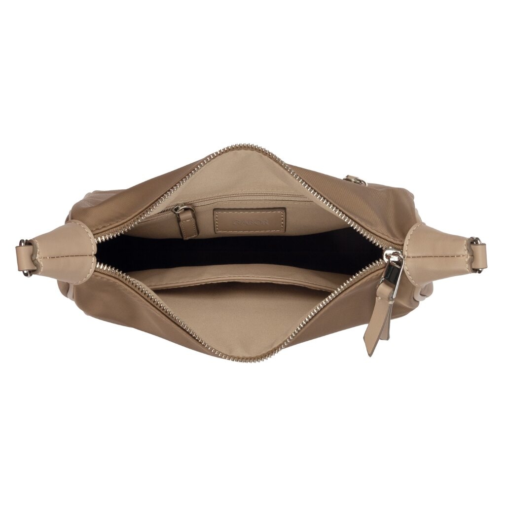 Gabor Umhängetasche »Brisa« Nylon trifft auf glattes Lederimitat mit Metallzipper & viel Stauraum