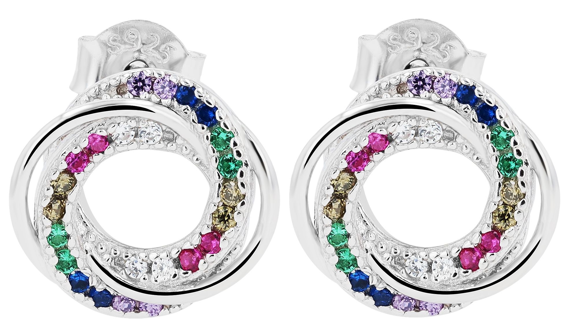 Adelia´s Paar Ohrhänger "Ohrringe – Ohrstecker aus 925 Silber mit Zirkonia" Perfekt als Geschenk für besondere Menschen
