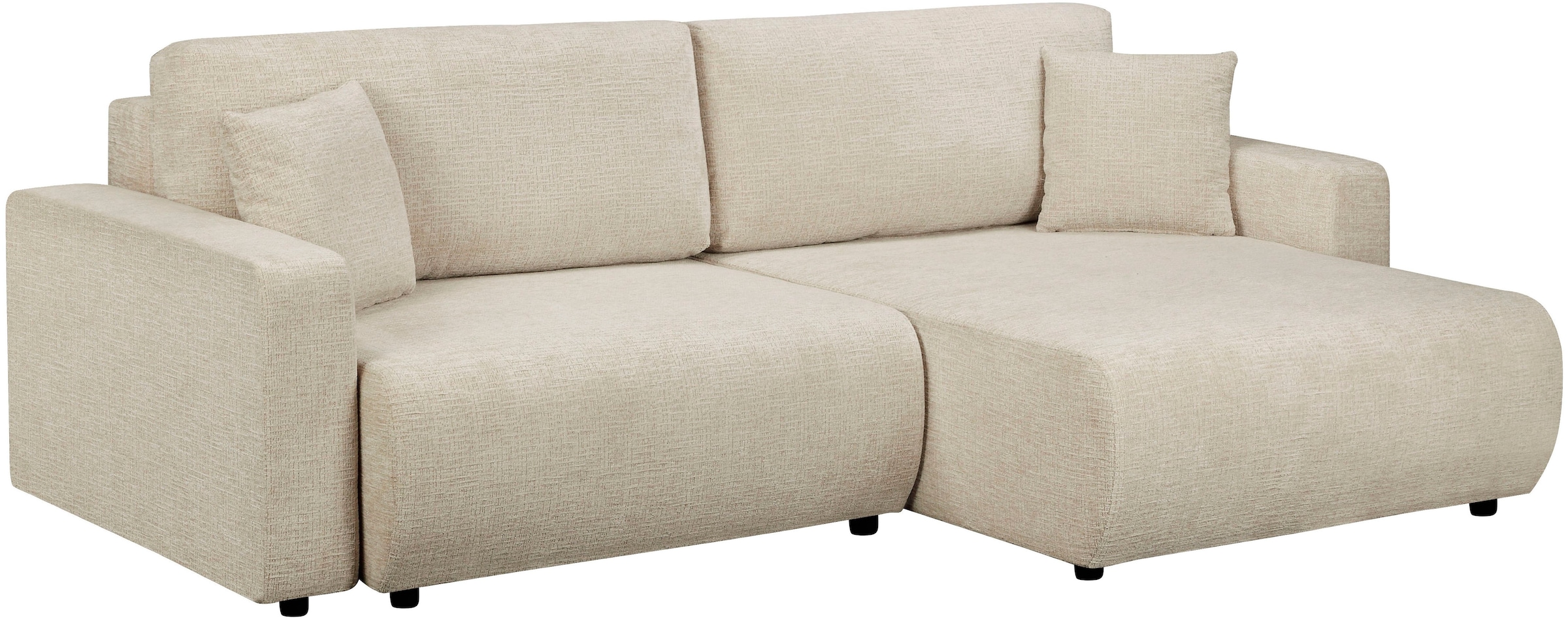 OTTO home Ecksofa »TILLIE L-Form, 229 cm - OTTO. Verlässliche Qualität.« Schlaffunktion (132/194), Bettkasten, Struktur-Bezug