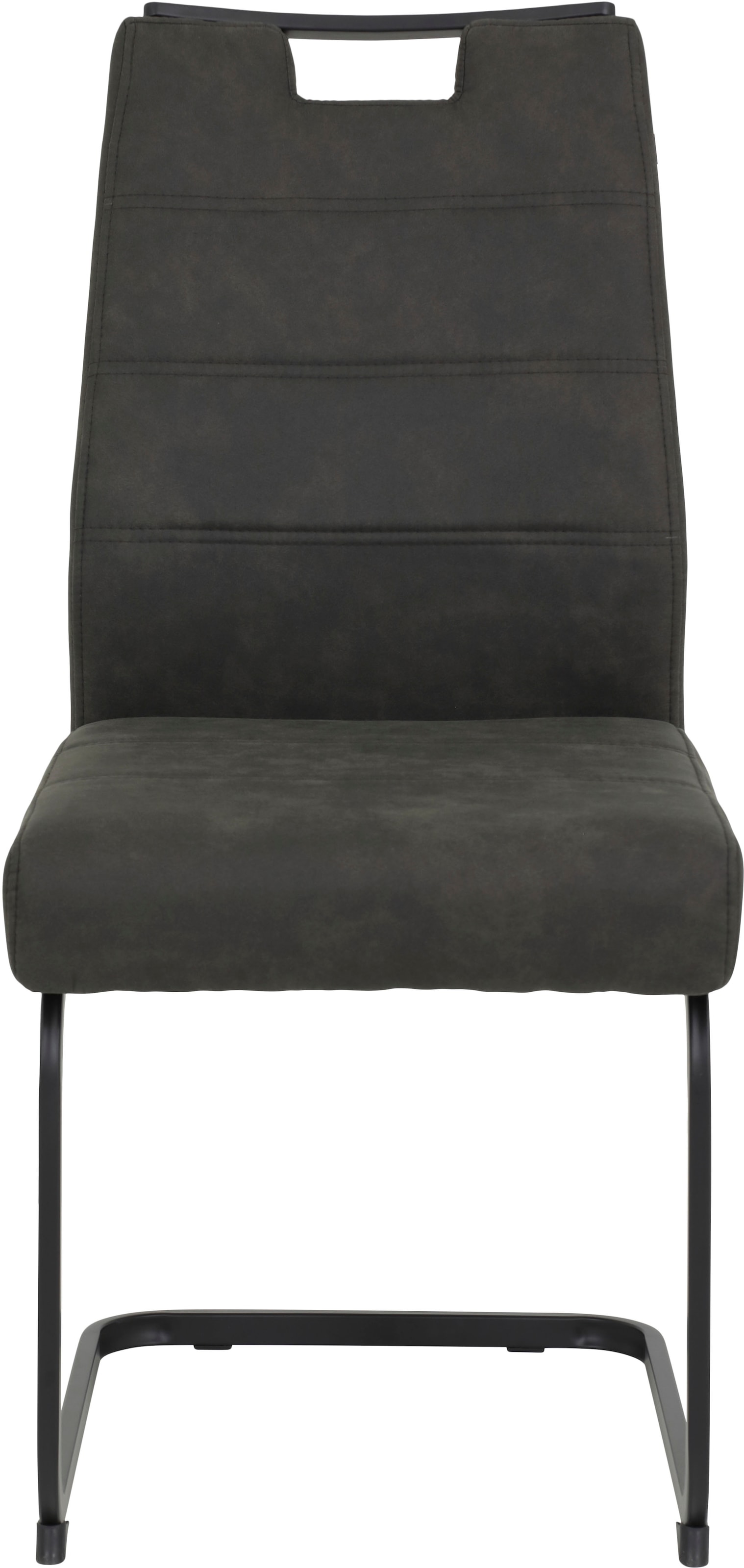 HELA Freischwinger »KERSTIN«, (Set), 2 St., Microfaser VINTAGE-Polyester, Freischwinger, XL Sitzbreite, Griff, Vintage Optik, 140kg belastbar