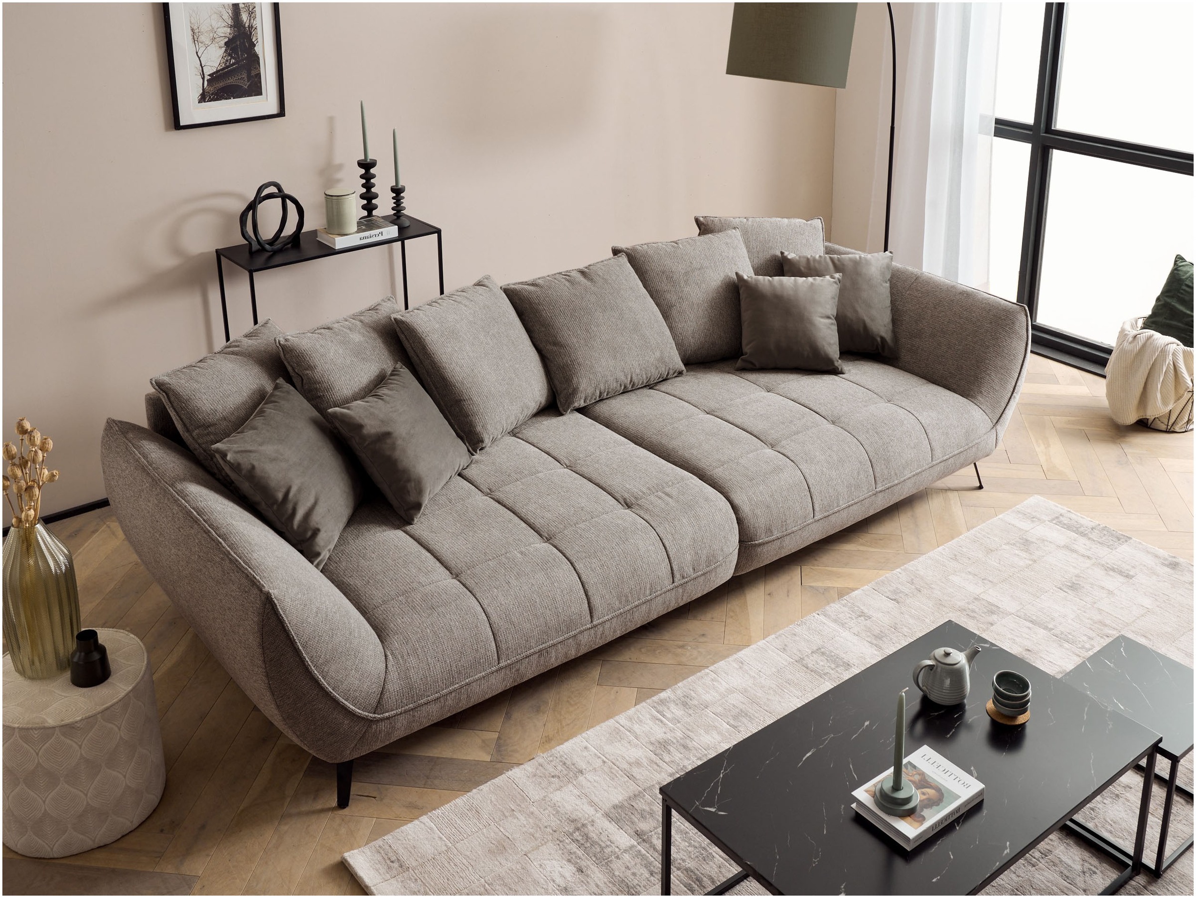 exxpo - sofa fashion Big-Sofa "Triton", (2 St.), inkl.10-teiliges Kissenset günstig online kaufen