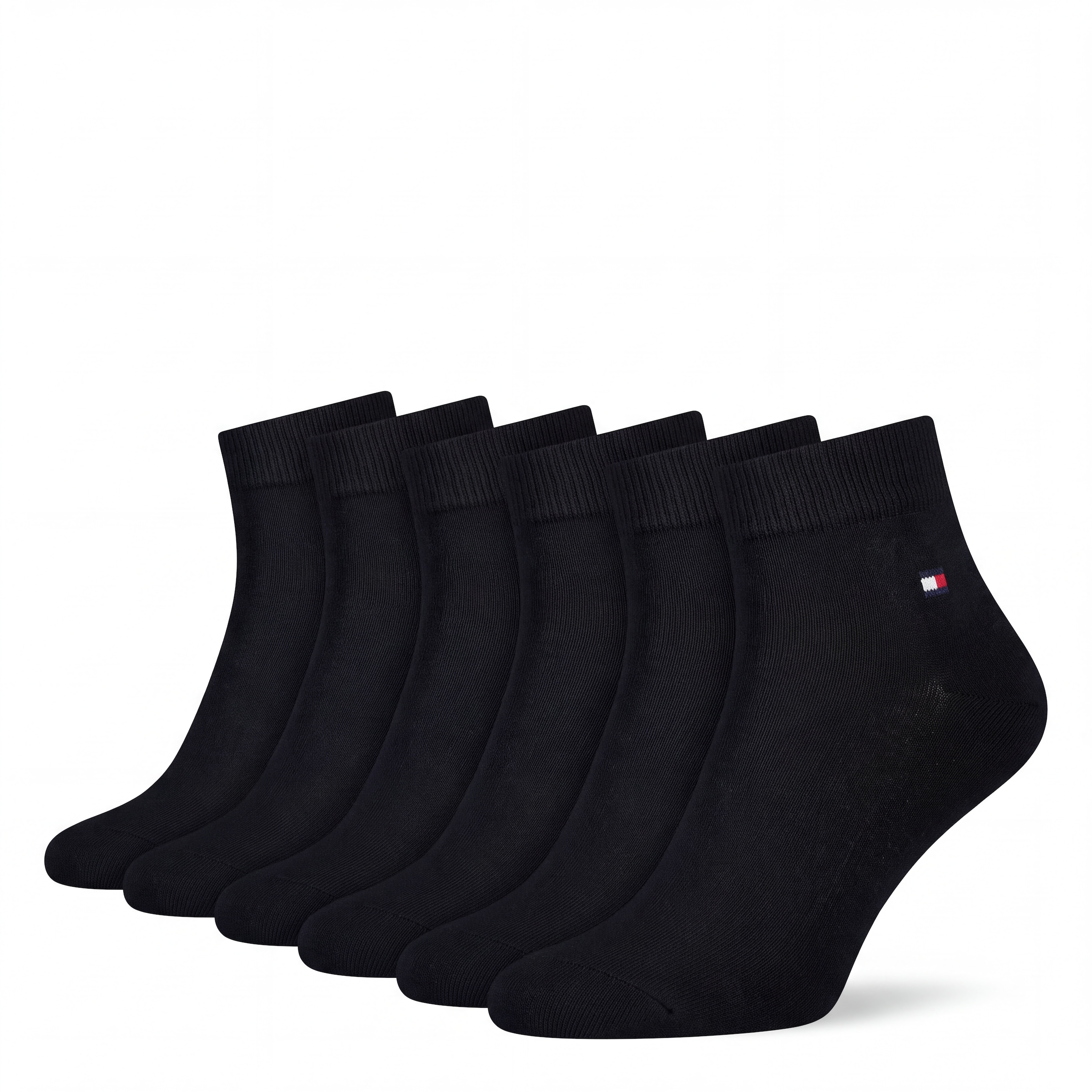 Tommy Hilfiger Kurzsocken »TH MEN QUARTER 6P« 6 Paar,  weicher, elastischer Rippenbund, klassisches Tommy Hilfiger Logo