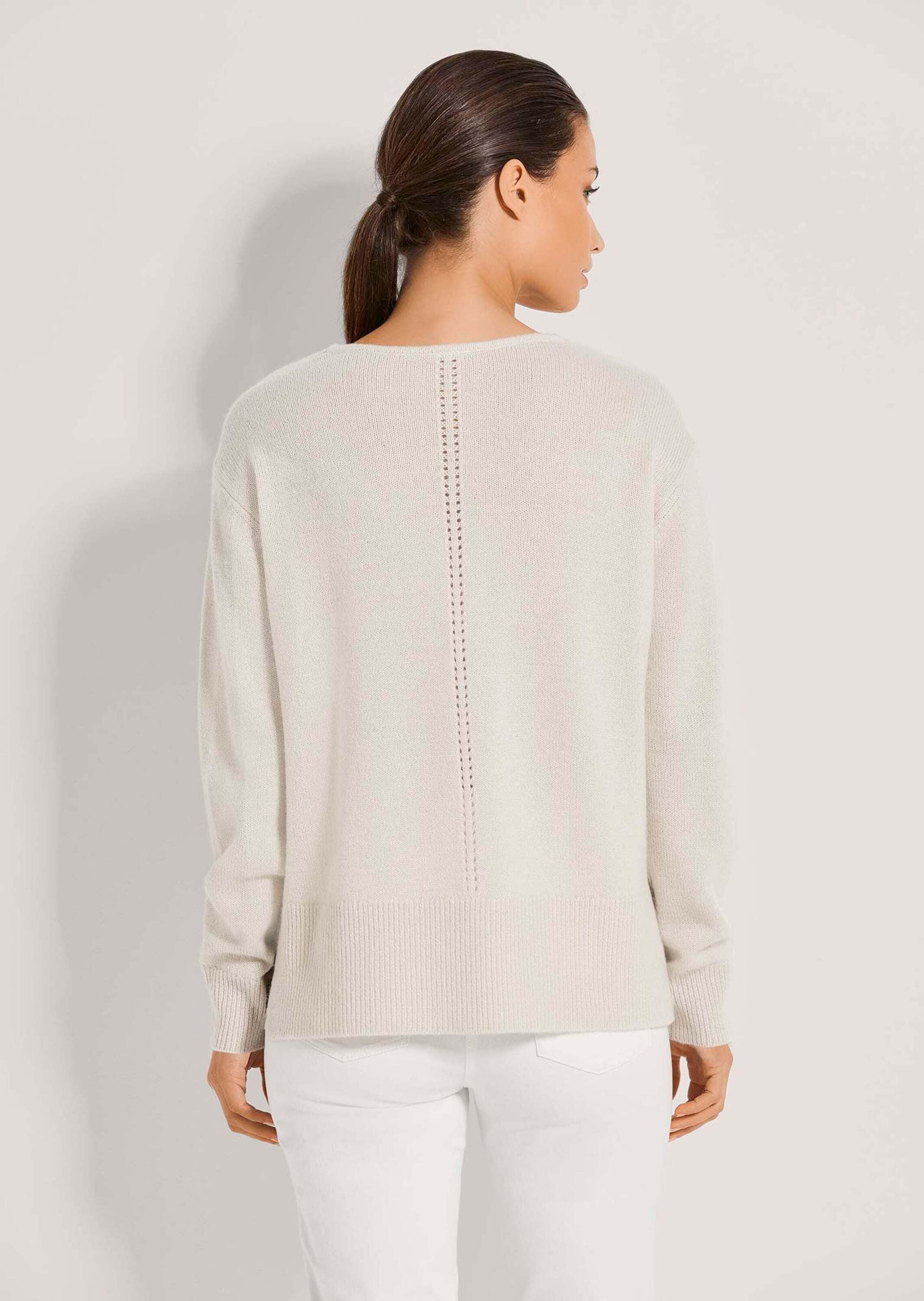MADELEINE Longpullover »Pullover Kaschmir-Pullover mit V-Ausschnitt«