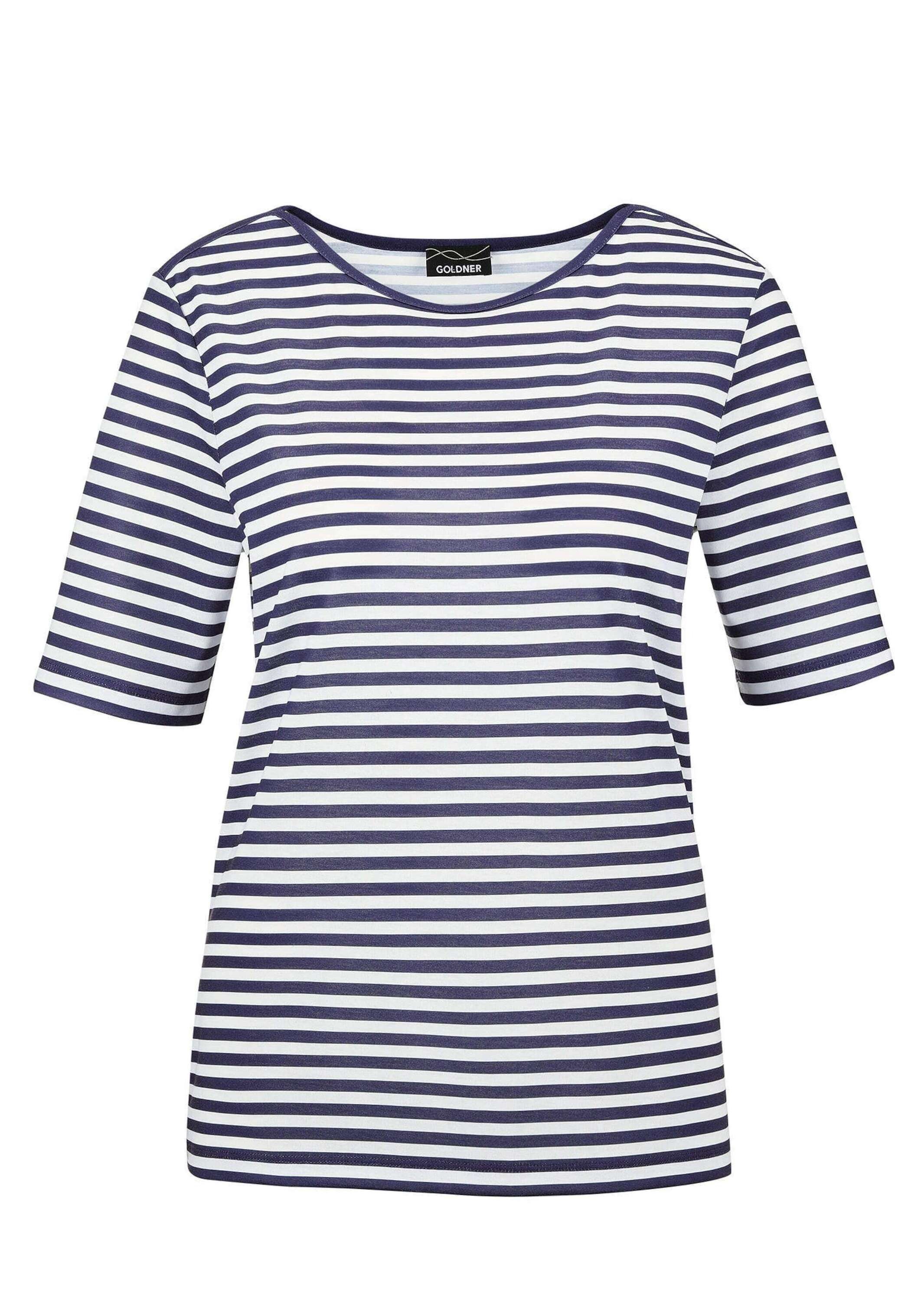 GOLDNER Kurzarmshirt "Stilvolles Streifenshirt für Damen" Blende