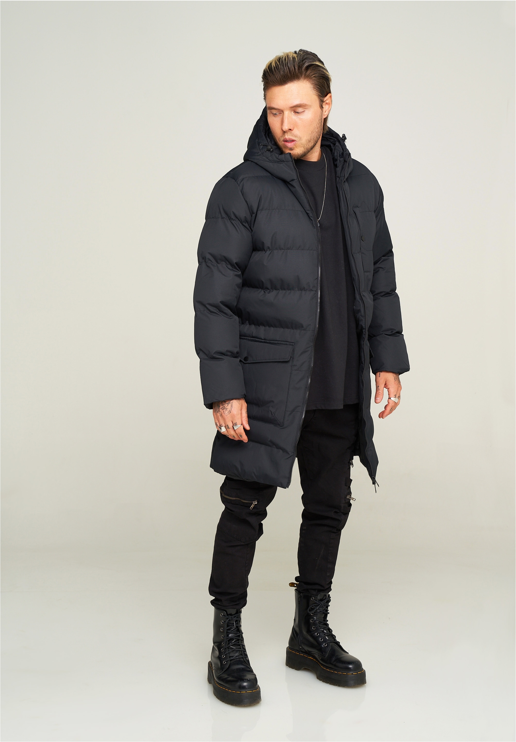 behype Steppjacke "PUFFER PARKA", Steppjacke mit Kapuze günstig online kaufen