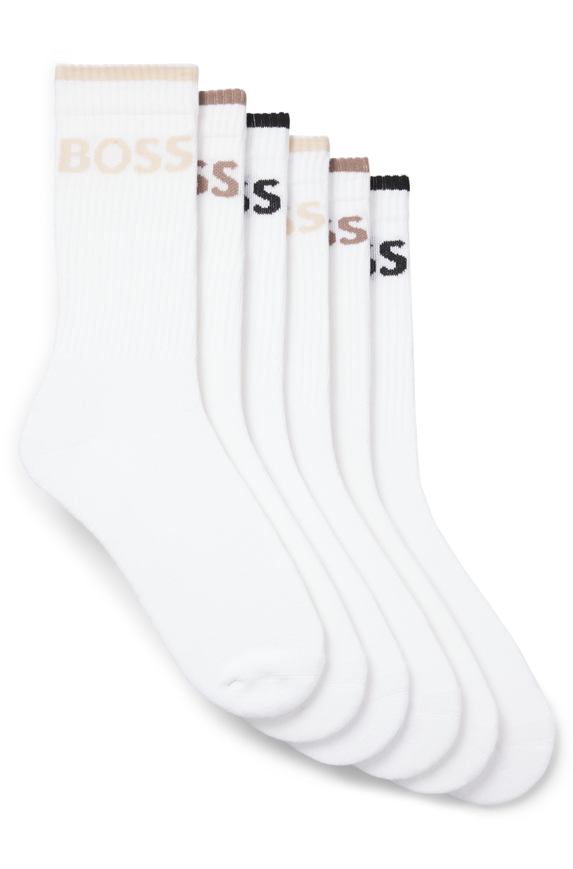 BOSS Businesssocken "6P QS Stripe CC", (Packung, 6 Paar, 6er), mit BOSS Sch günstig online kaufen