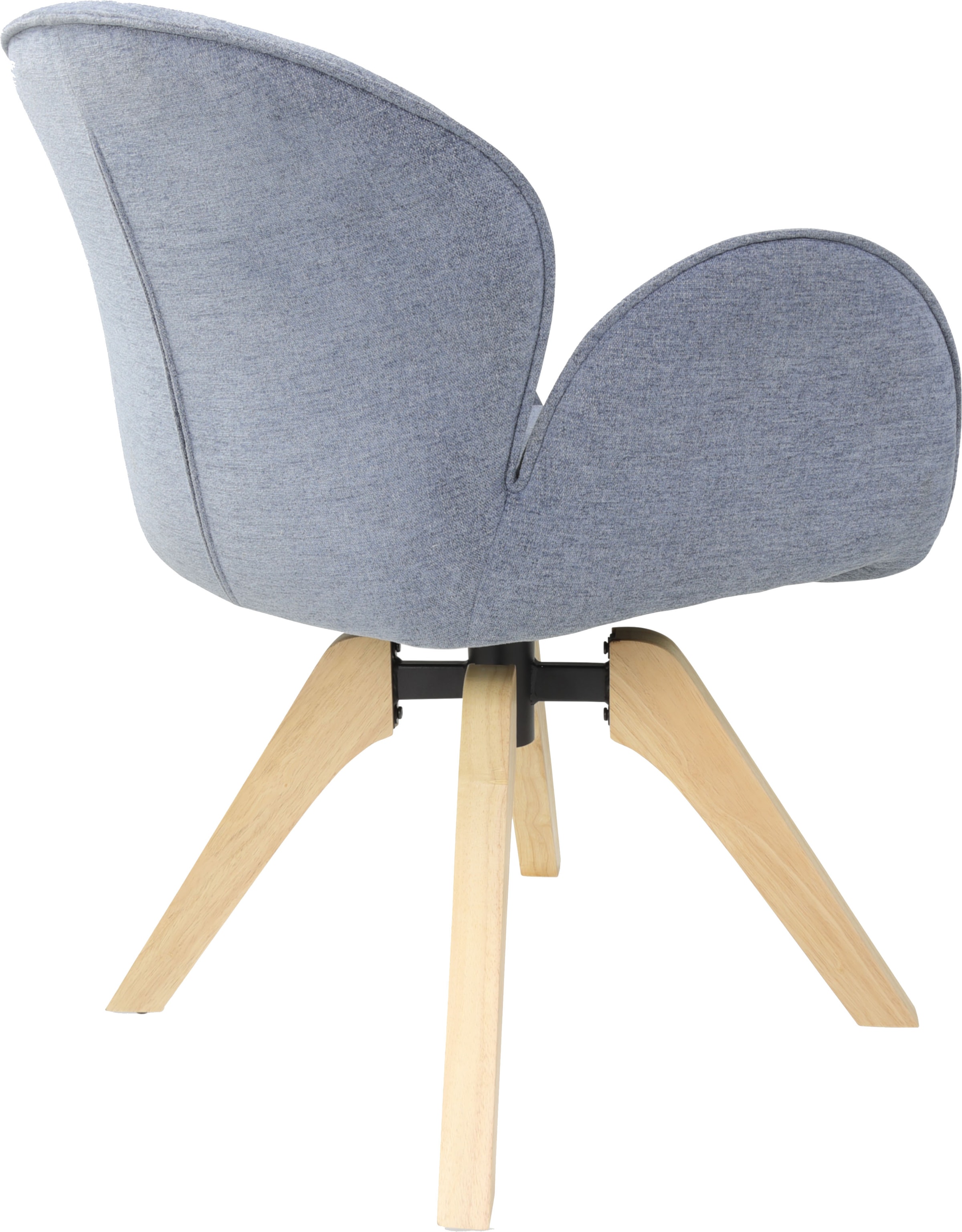 TOM TAILOR HOME Armlehnstuhl »WINGS ARMCHAIR«, (Set), 2 St., Chenille, mit Armlehnen, drehbar, Rückholfunktion, Massivholzgestell