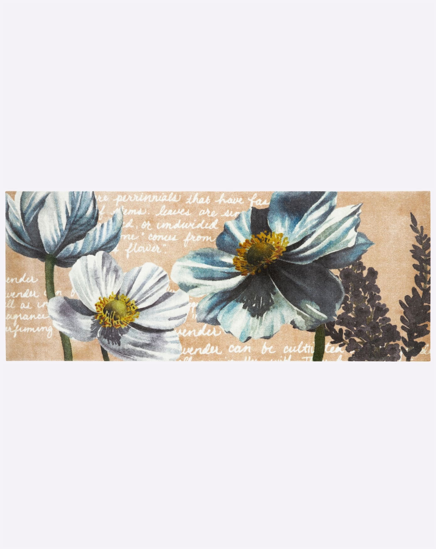 Fußmatte Gr. 4, sand, blau, bedruckt, B:110cm H:7mm L:175cm, Kunstfaser, Polyamid, Teppiche, Fußmatte 2