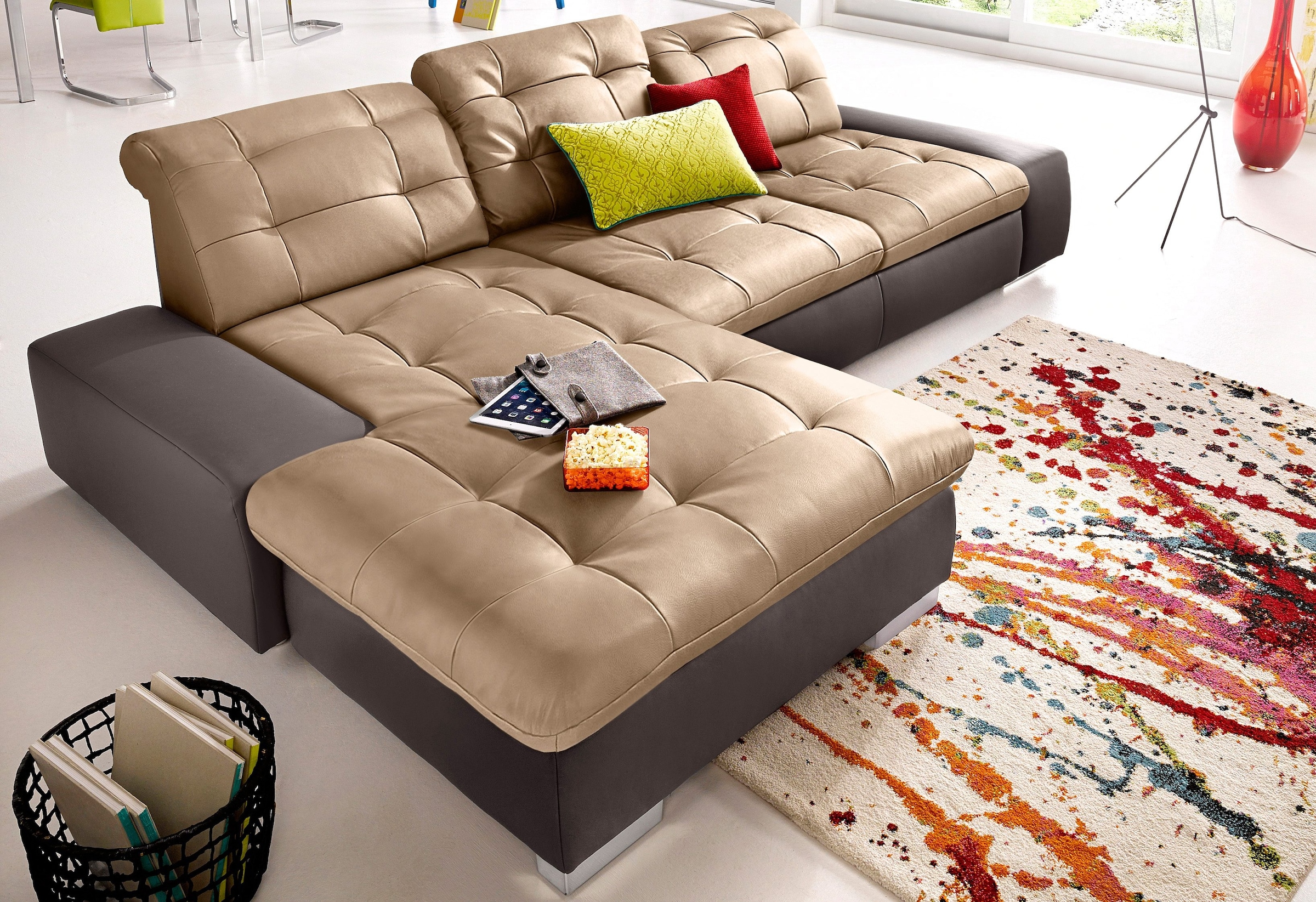 sit&more Ecksofa "Palomino L-Form" wahlweise XL oder XXL und mit Schlaffunktion