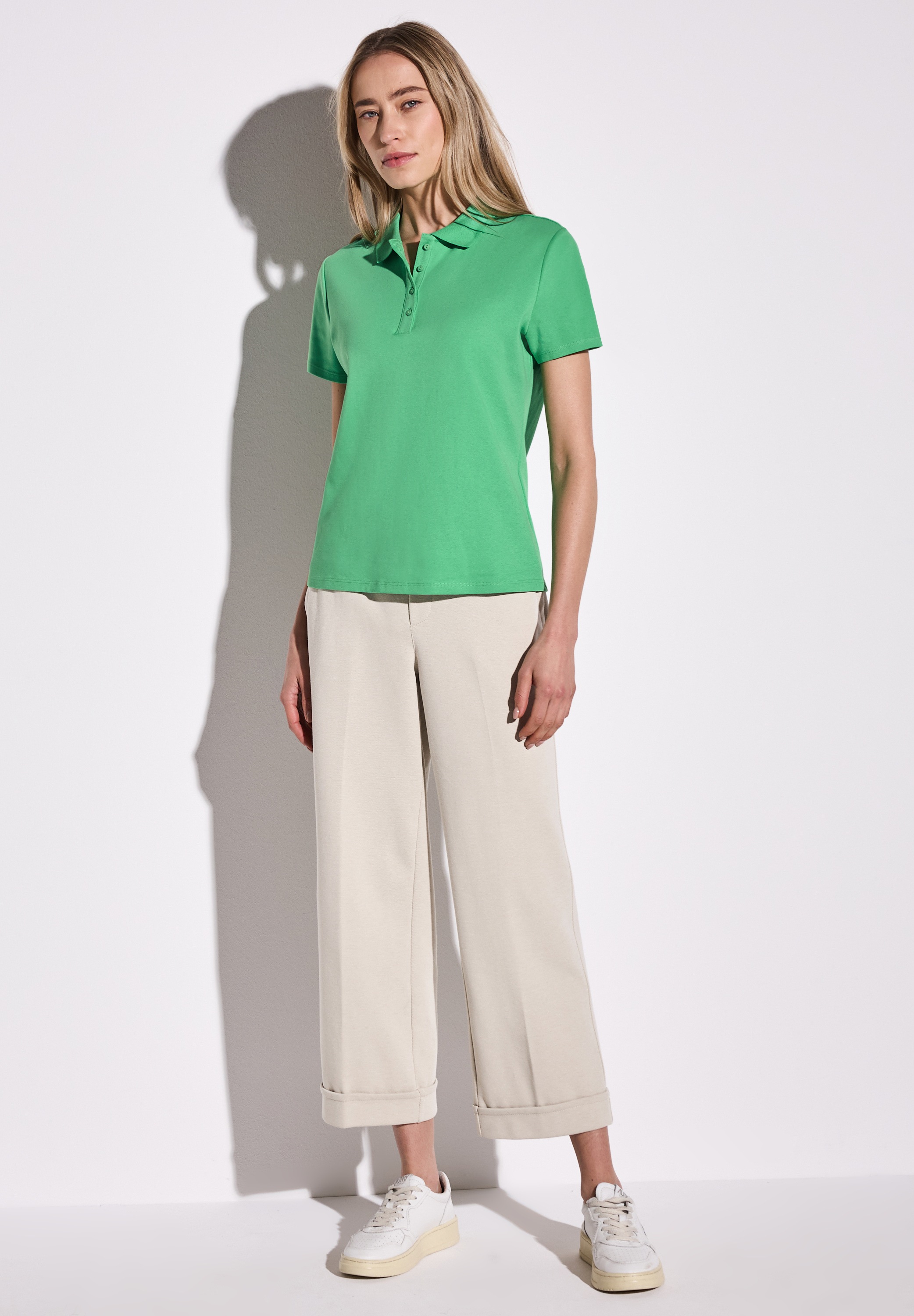STREET ONE Poloshirt, aus Baumwolle mit Stretchante