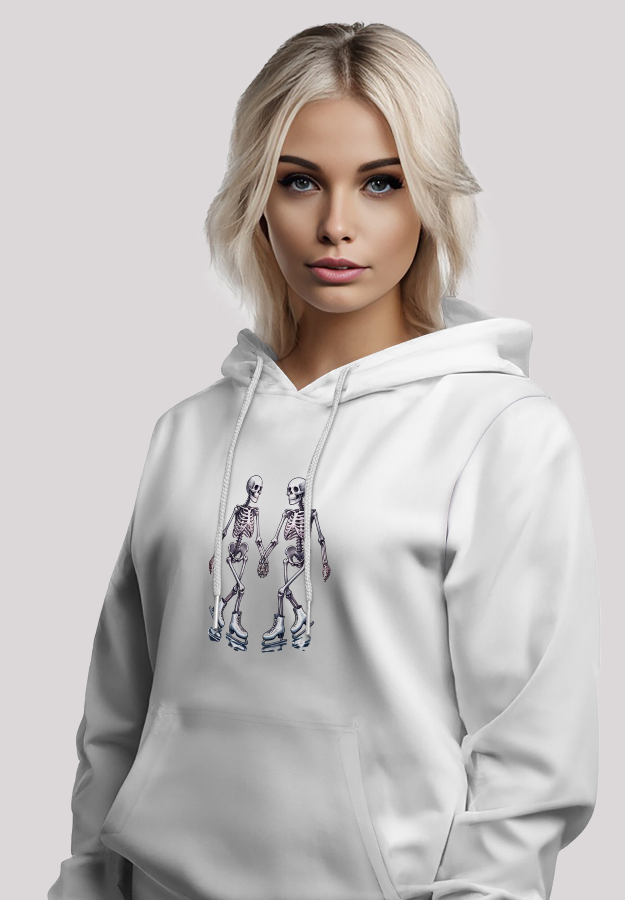 F4NT4STIC Kapuzenpullover »Skelettpaar Eislaufen Valentinstagsgeschenk«, Premium Qualität