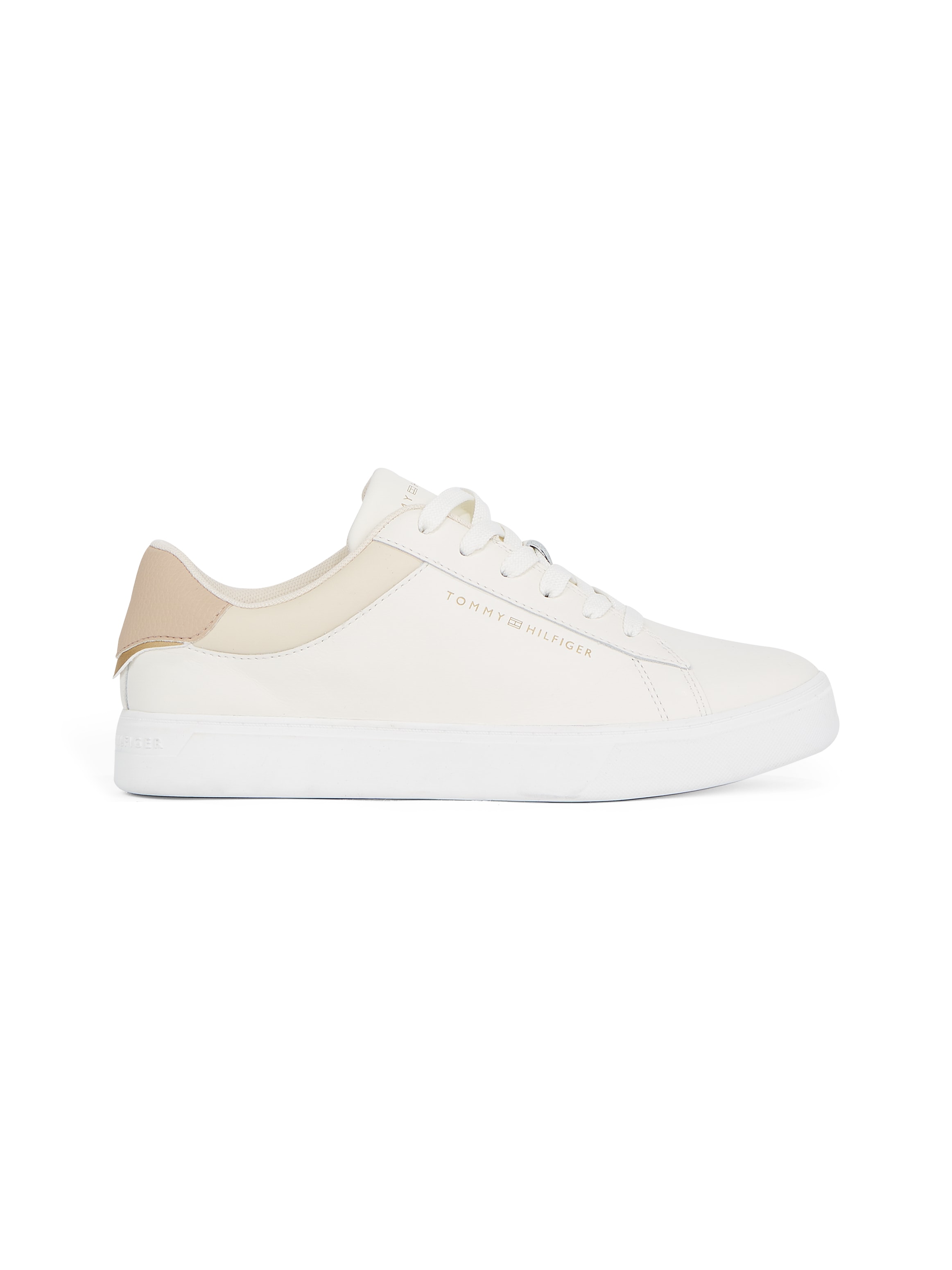 Tommy Hilfiger Plateausneaker »ESSENTIAL COURT SNEAKER«, Freizeitschuh, Halbschuh, Schnürschuh mit Logoschriftzug