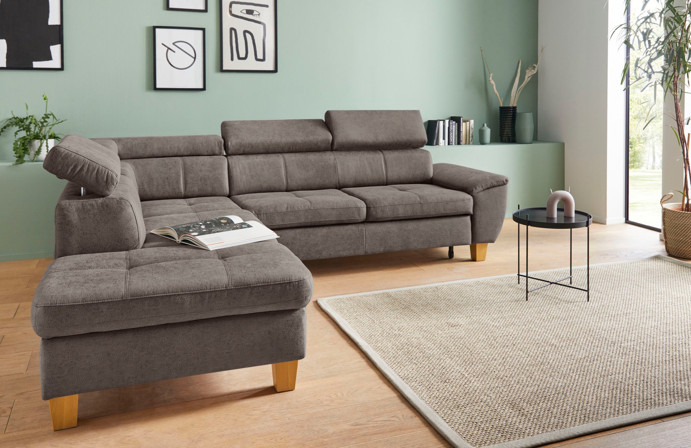 exxpo - sofa fashion Ecksofa "Enya, hoher Sitzkomfort, Breite 266cm, bequem günstig online kaufen