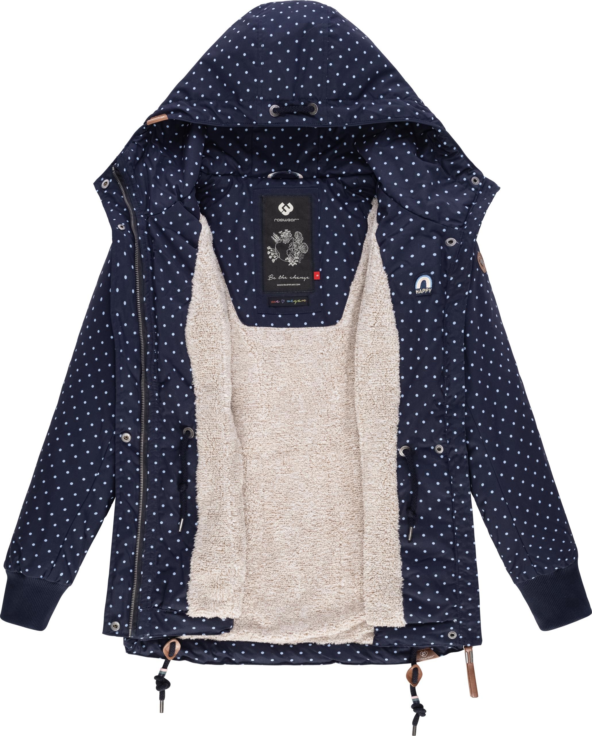 [Super-Sonderpreis] Ragwear Winterjacke »Danka für Intl.«, Kapuze mit | BAUR bestellen Dots Winter mit Kapuze, stylische II Outdoorjacke