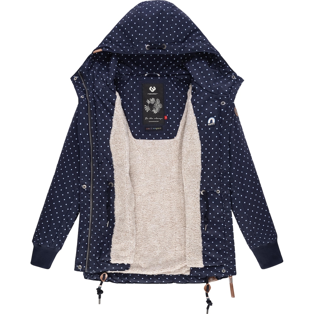 Ragwear Winterjacke »Danka Dots II Intl.«, mit Kapuze, stylische Winter Outdoorjacke mit Kapuze