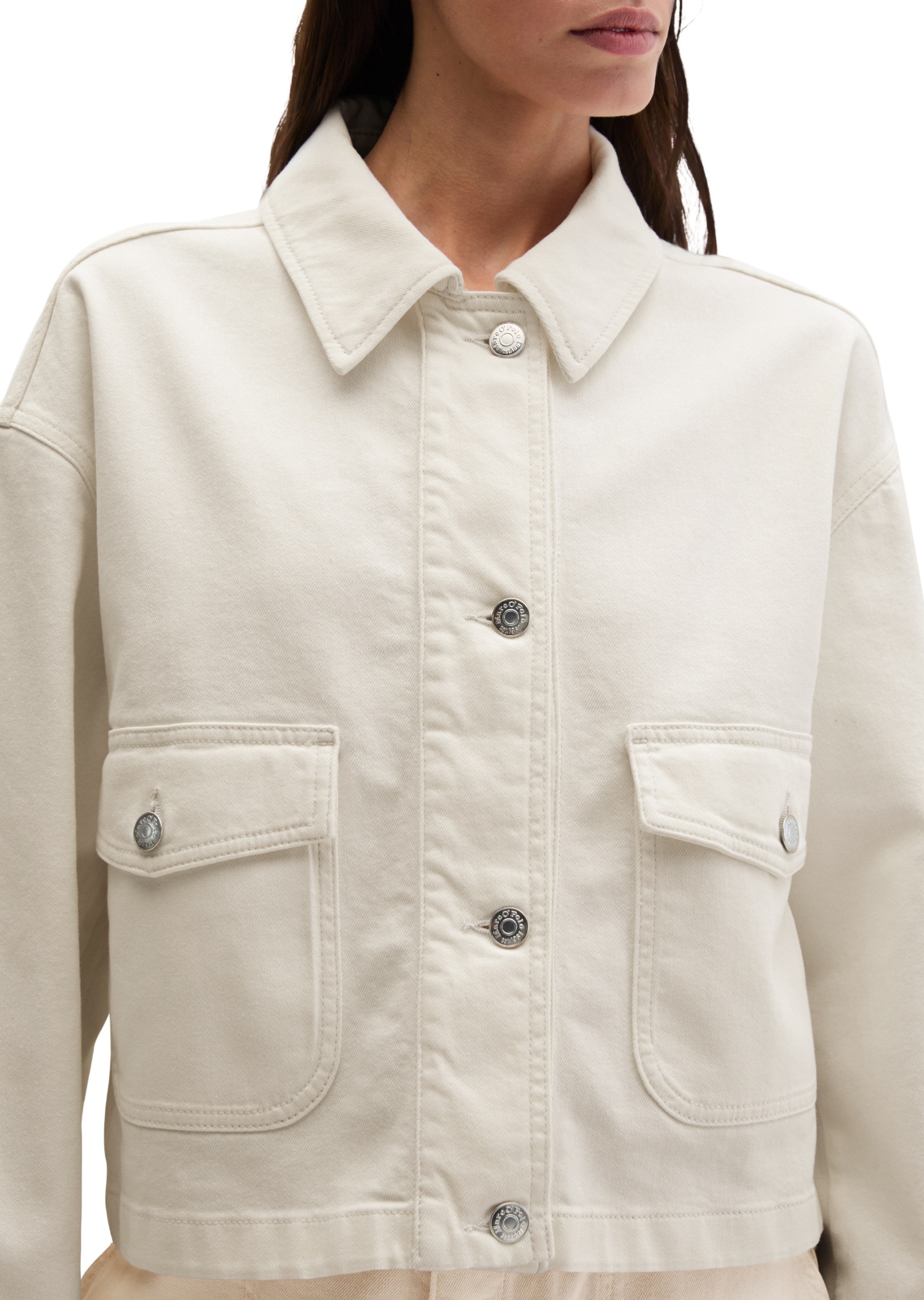 Marc O'Polo Jeansjacke »aus Garment dyed Baumwolle« ohne Kapuze