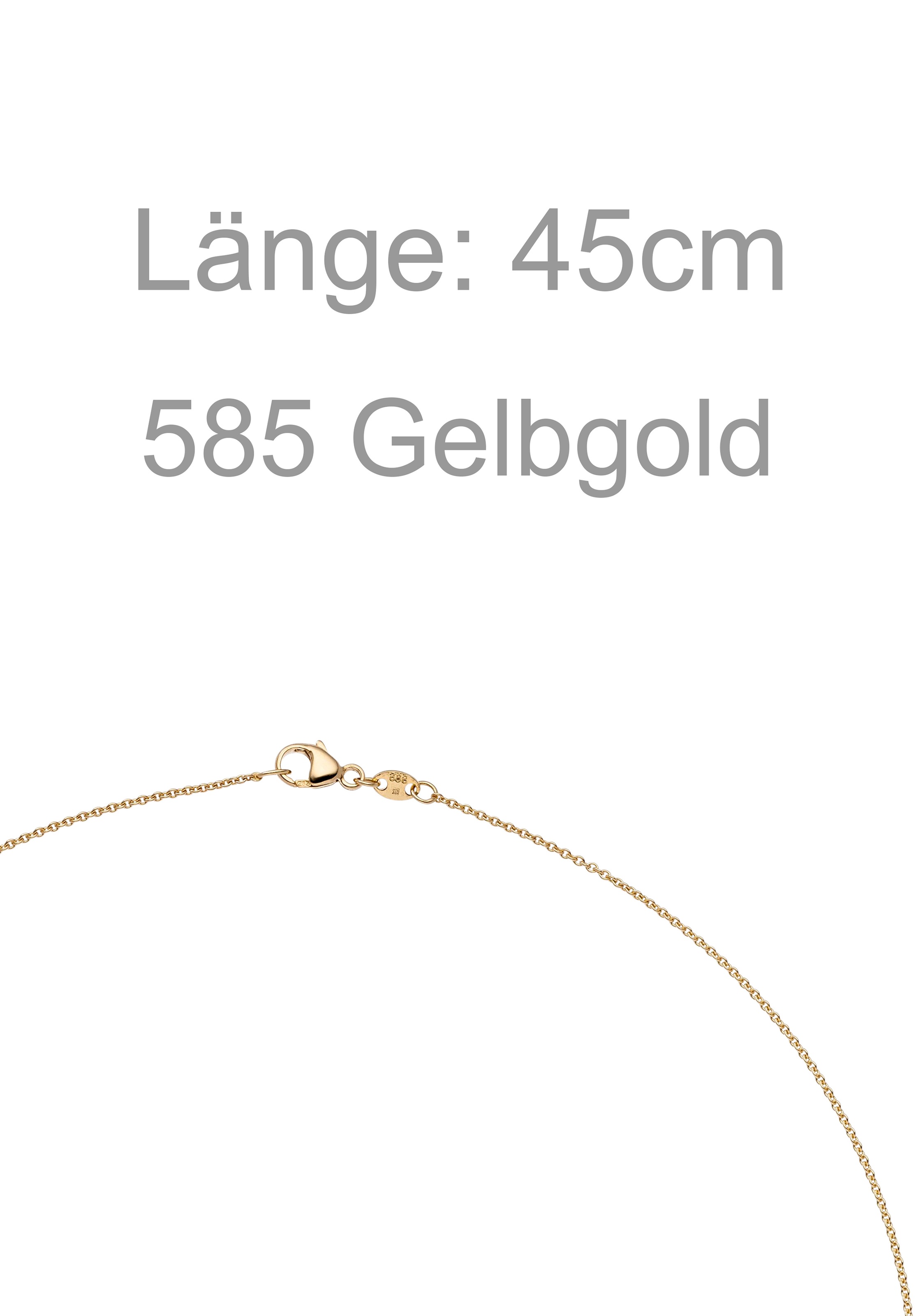 JOBO Goldkette »Ankerkette mit Zwischenelementen« 585 Gold 45 cm
