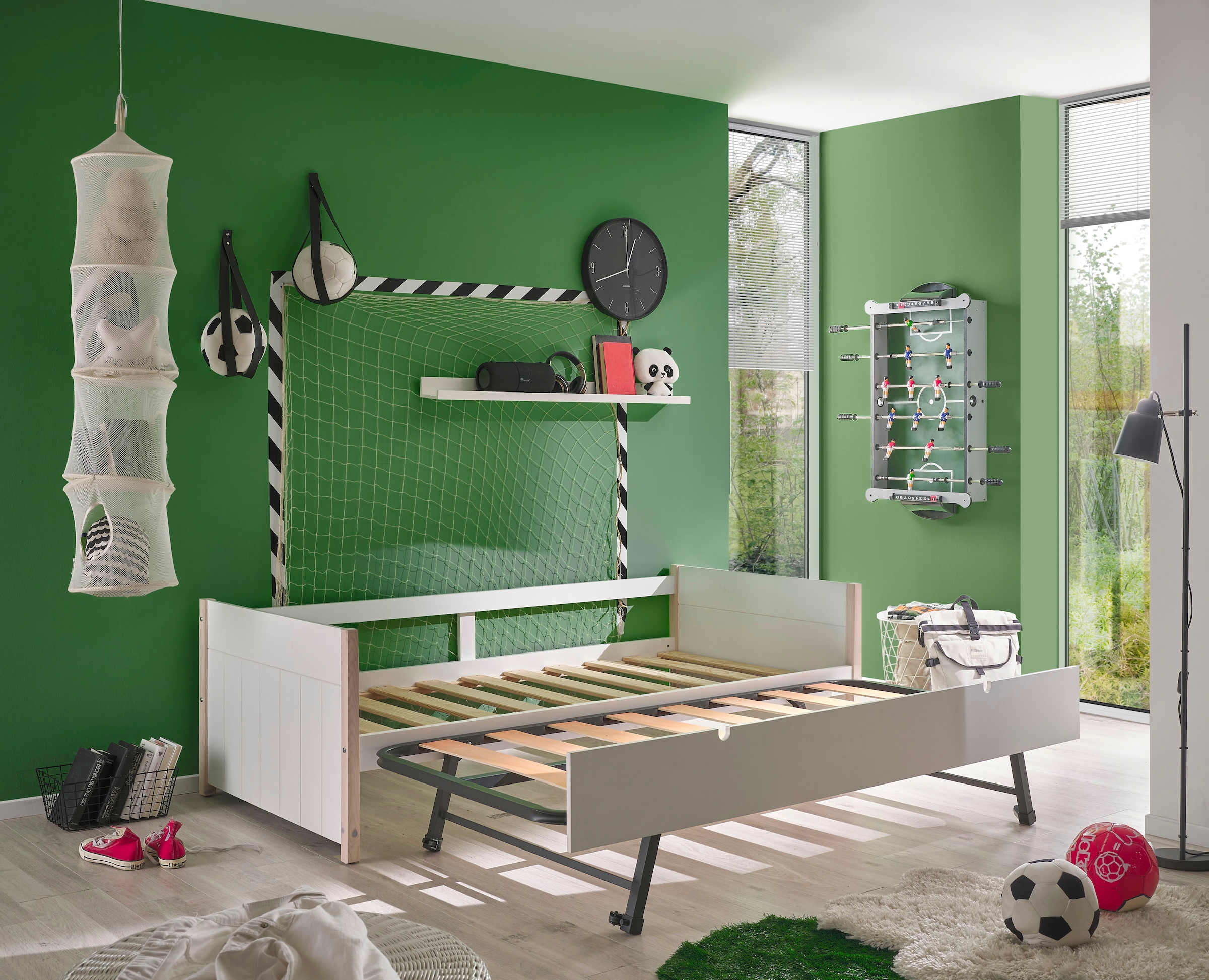 Begabino Bettgestell »Tilde Bett, Kinderbett mit 2. Bett«, als Schubkasten verstaubar und höhenverstellbar