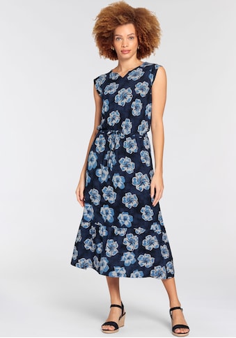 Maxikleid, mit maritimen Floral-Alloverdruck - NEUE KOLLEKTION