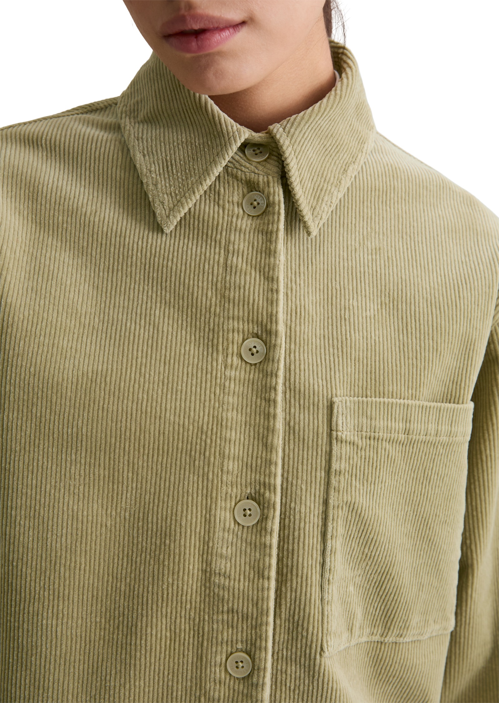 Thumbnail - Marc OPolo DENIM Hemdbluse aus mittelschwerem Cord-Stretch, relaxed fit