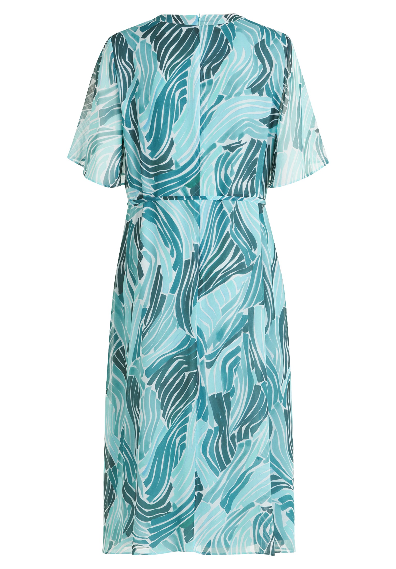 Thumbnail - Betty&Co Chiffonkleid "Damen mit Flügelärmeln" Ohne Tasche Druck