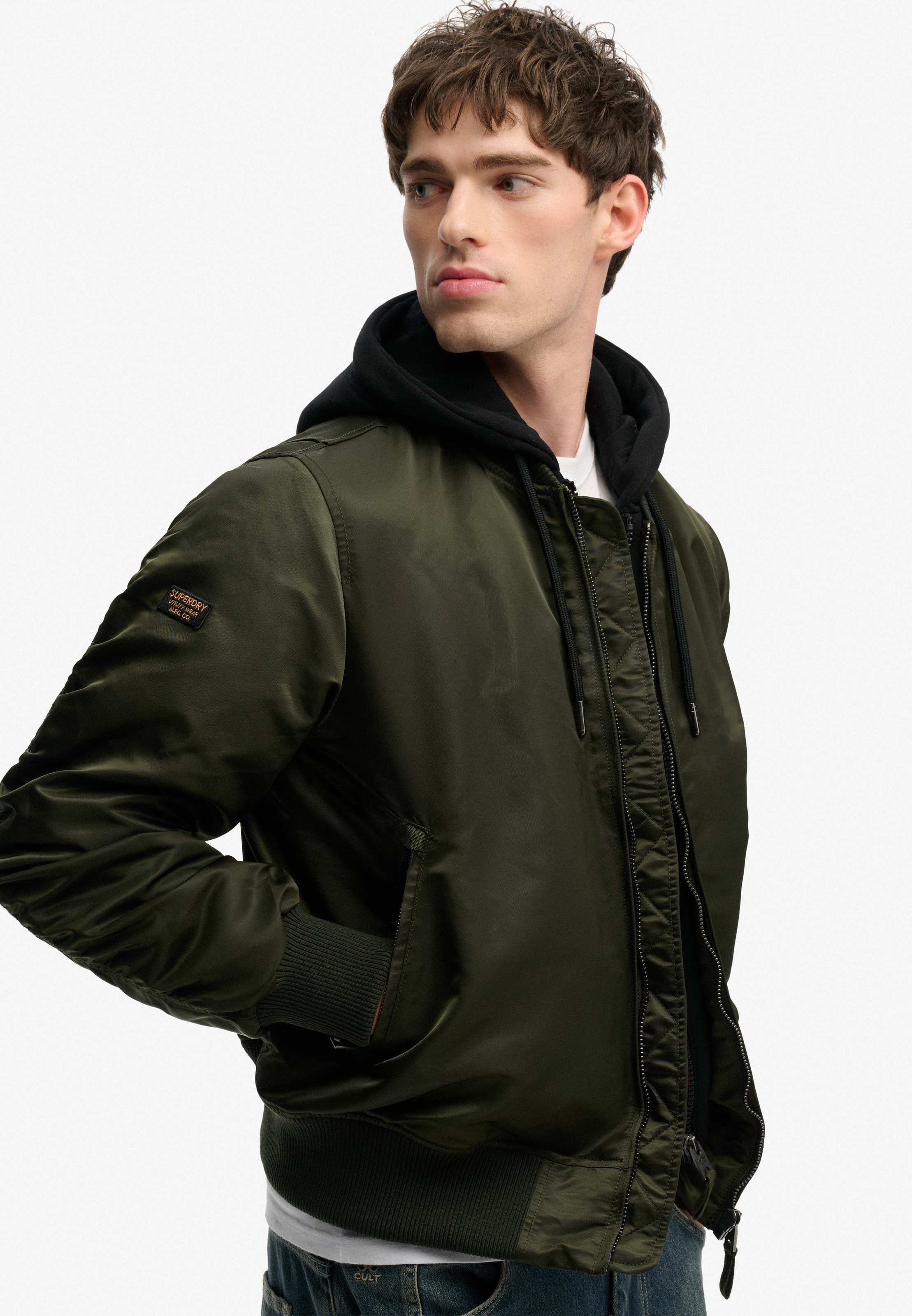 Superdry Parka »HOODED MA1 BOMBER JKT« mit Kapuze