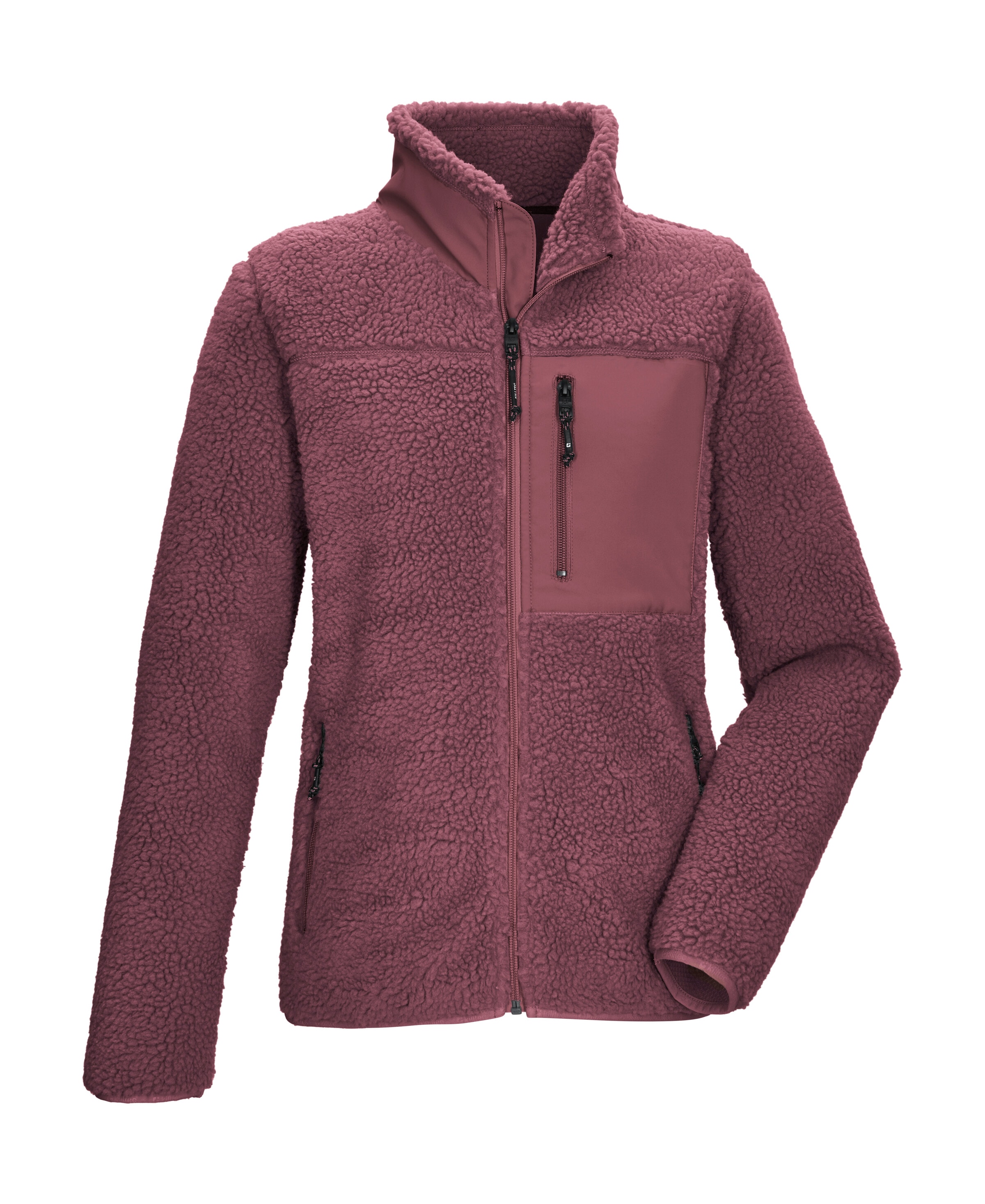 Killtec Fleecejacke "KOW 23 WMN FLC JCKT" Sherpa Fleecejacke, Zippertaschen, Kinnschutz, Midlayer