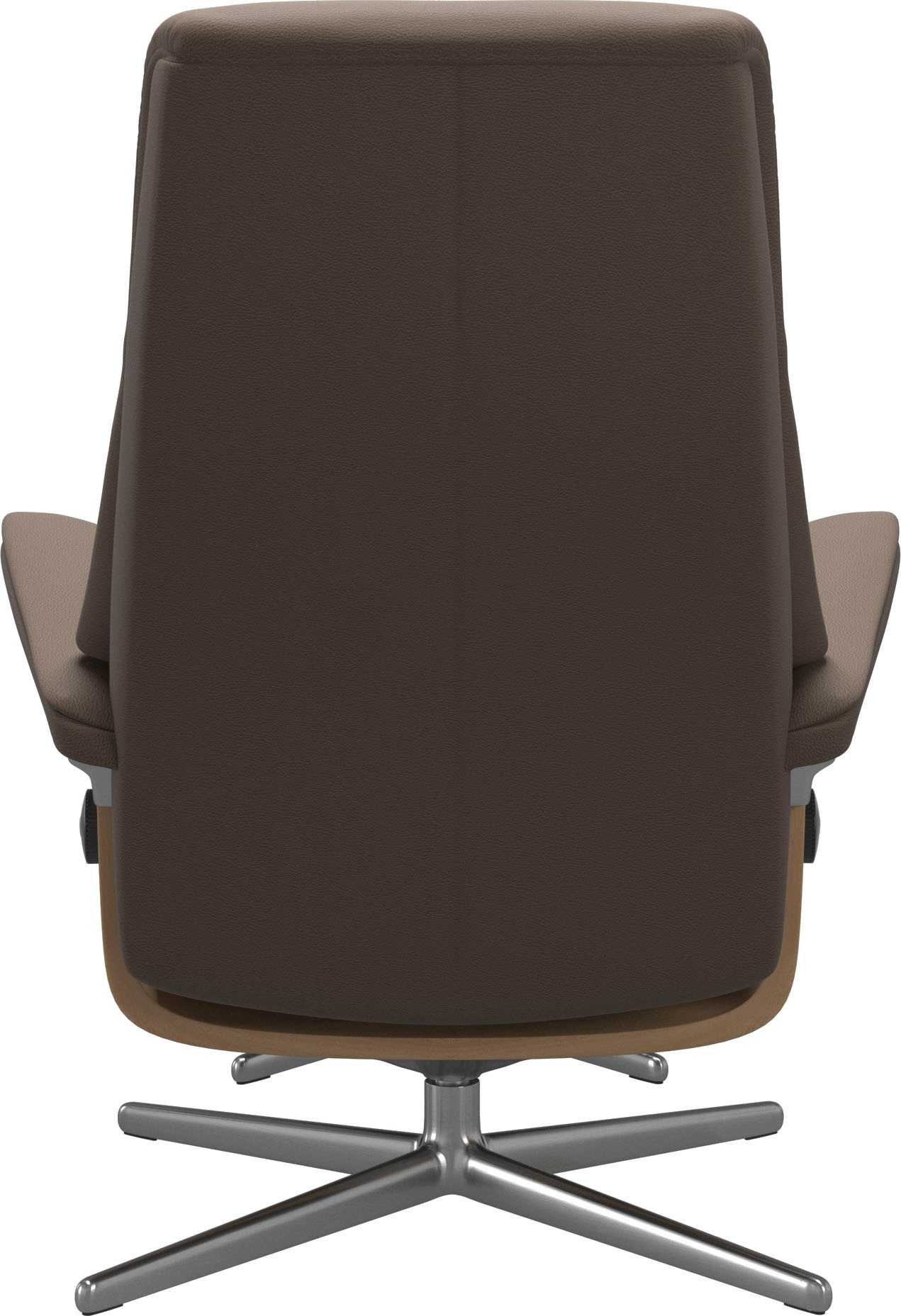 Stressless® Relaxsessel »View«, (Set, Relaxsessel mit Hocker), mit Hocker, mit Cross Base, Größe S, M & L, Holzakzent Eiche