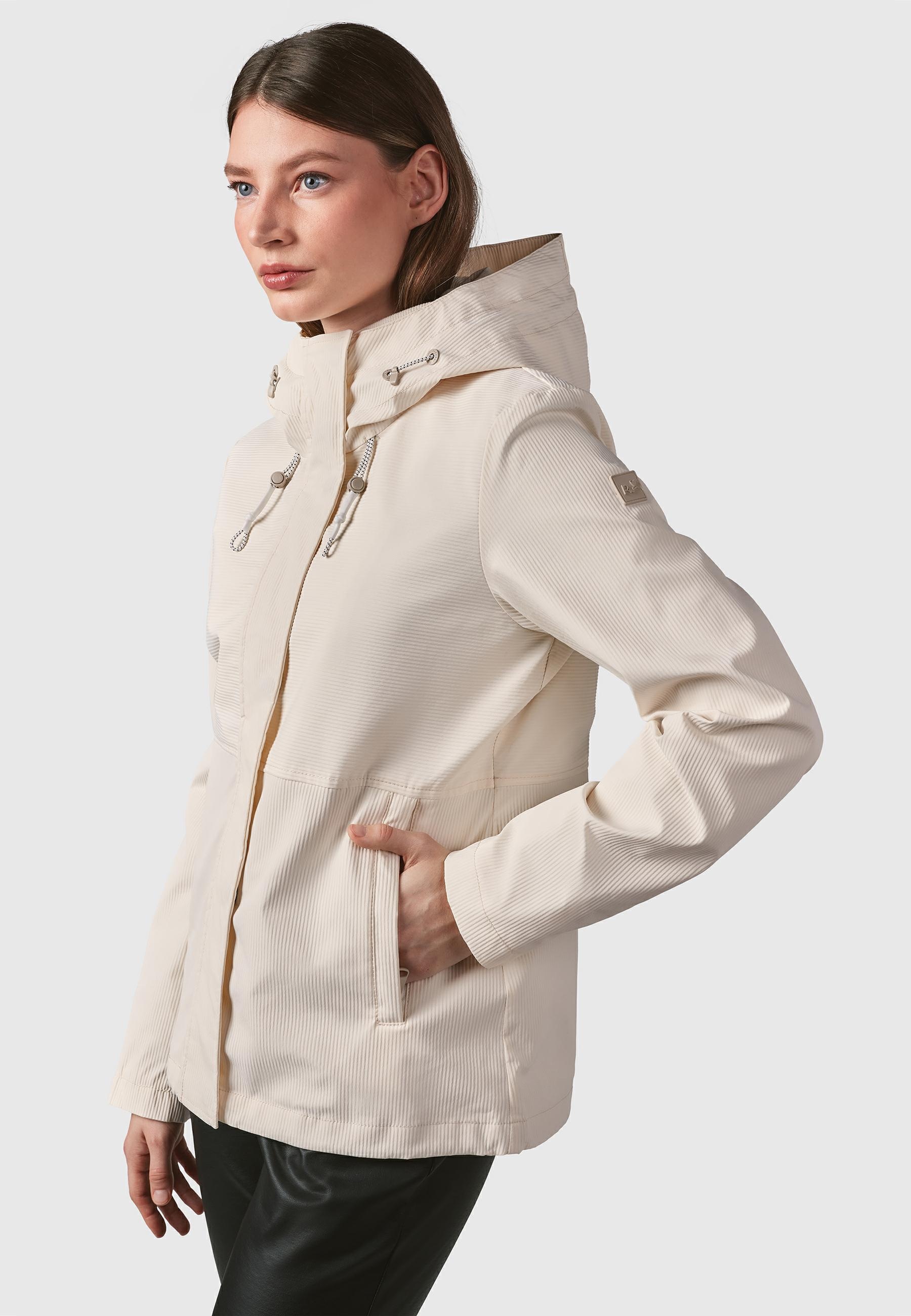 Ragwear Outdoorjacke »Sunniva B«, mit Kapuze, Übergangsjacke wasserdicht mit feiner Rillenstruktur