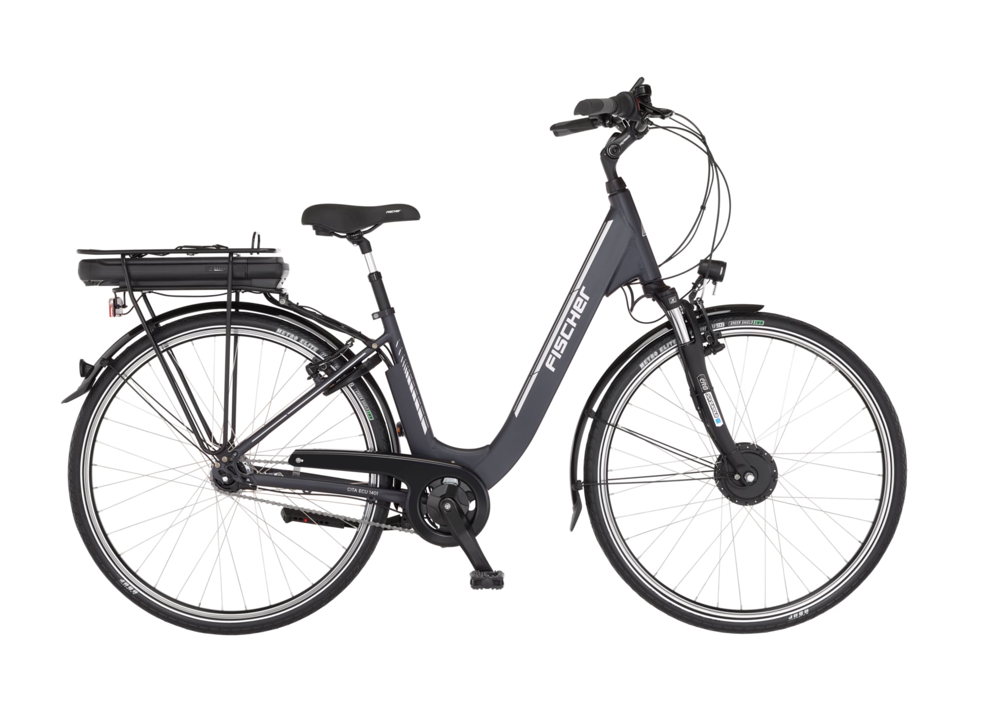 FISCHER Fahrrad »CITA ECU 1401 44« 7 Gang Shimano Nexus Schaltwerk Nabenschaltung Frontmotor 250 W mit Rahmenschloss,  Pedelec, Elektrofahrrad für Damen u. Herren